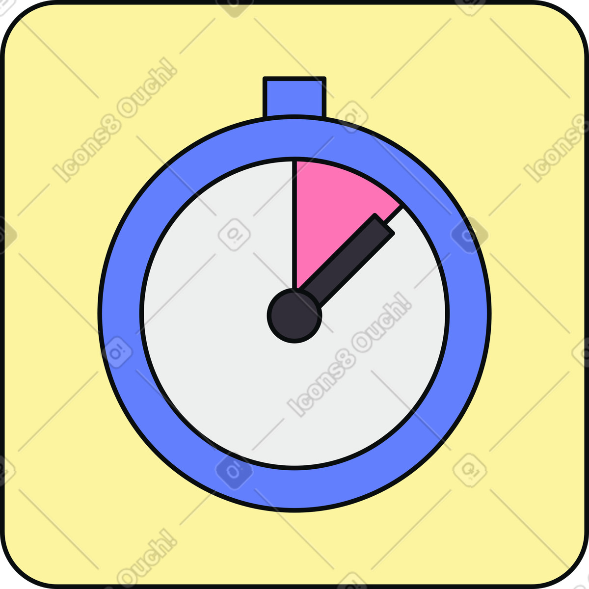 Timer icon illustration in Teko style download in PNG, SVG