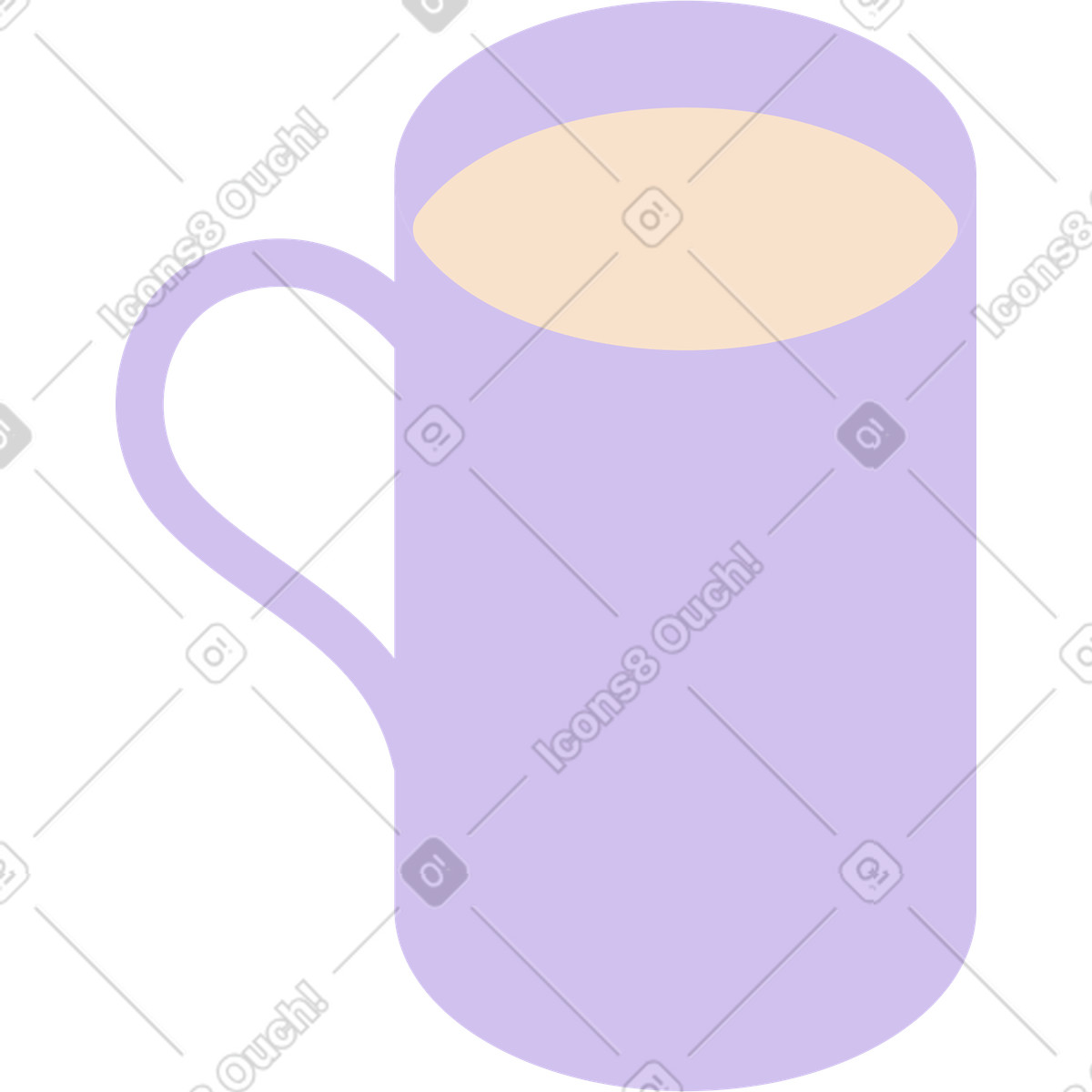 Illustration Tasse avec du cacao dans le style Folks à télécharger aux formats PNG, SVG