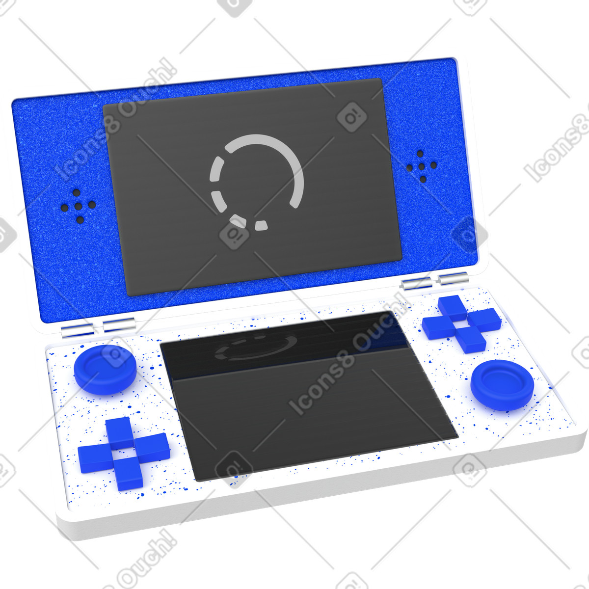 3D handheld game console illustration in Enterprise style download in PNG, SVG
