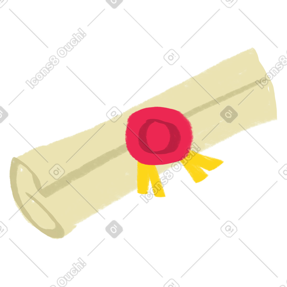 Diploma illustrazione in stile Bonny scarica in PNG, SVG