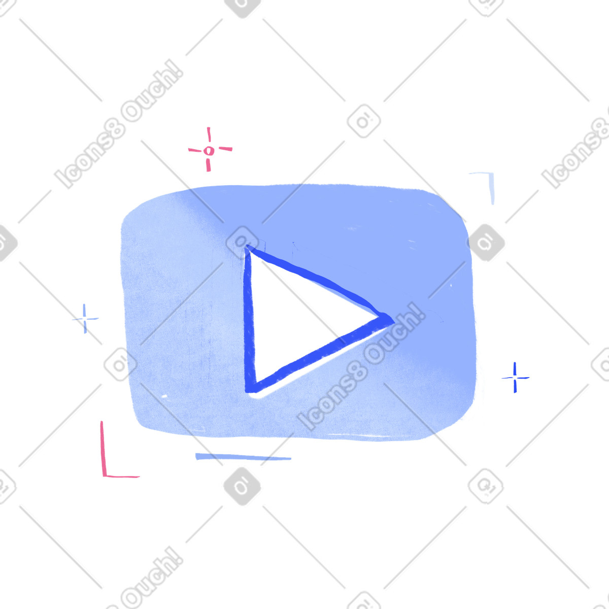 Иллюстрация Play button в стиле Quirky — скачать в форматах PNG, SVG