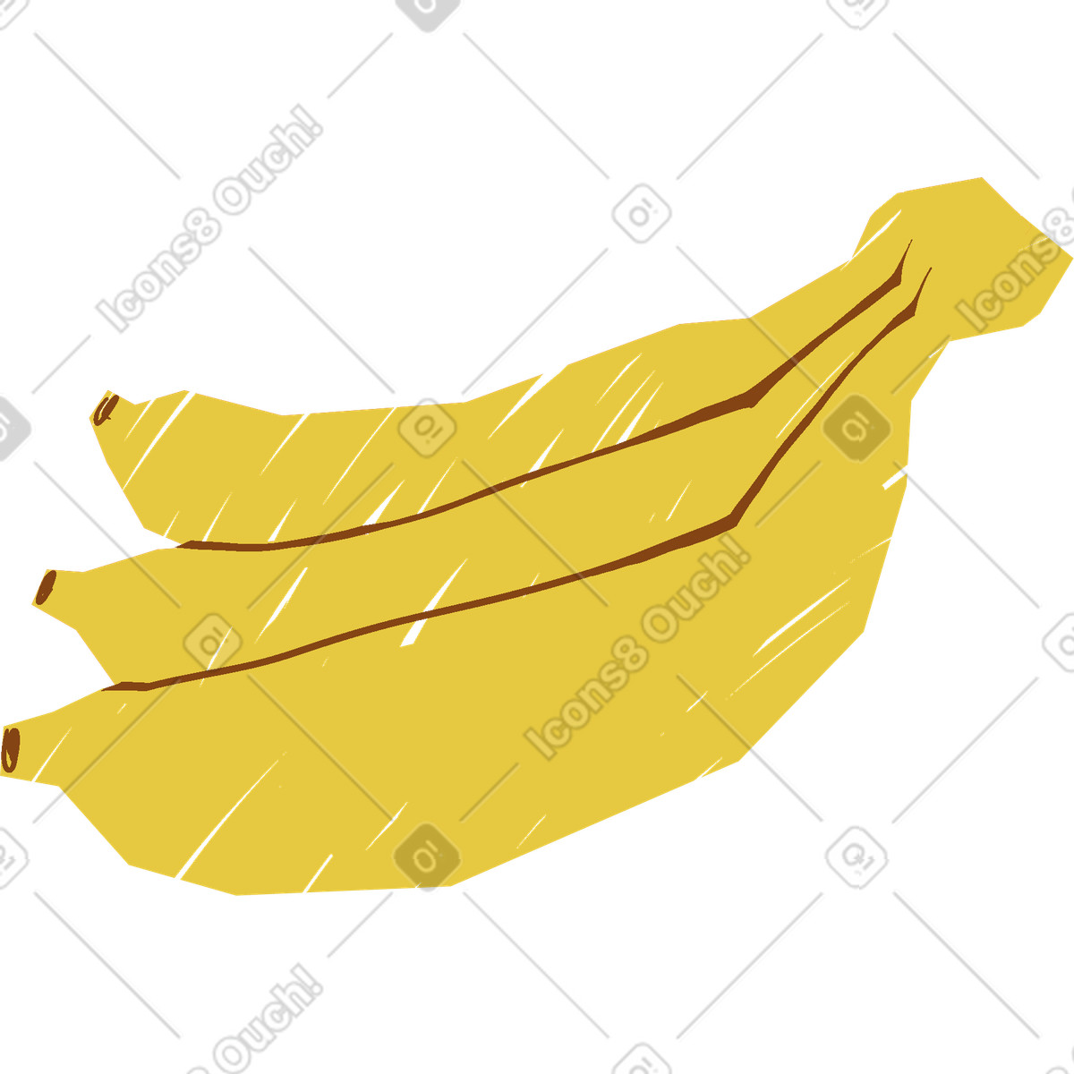 Illustration Banane dans le style Sleepy à télécharger aux formats PNG, SVG