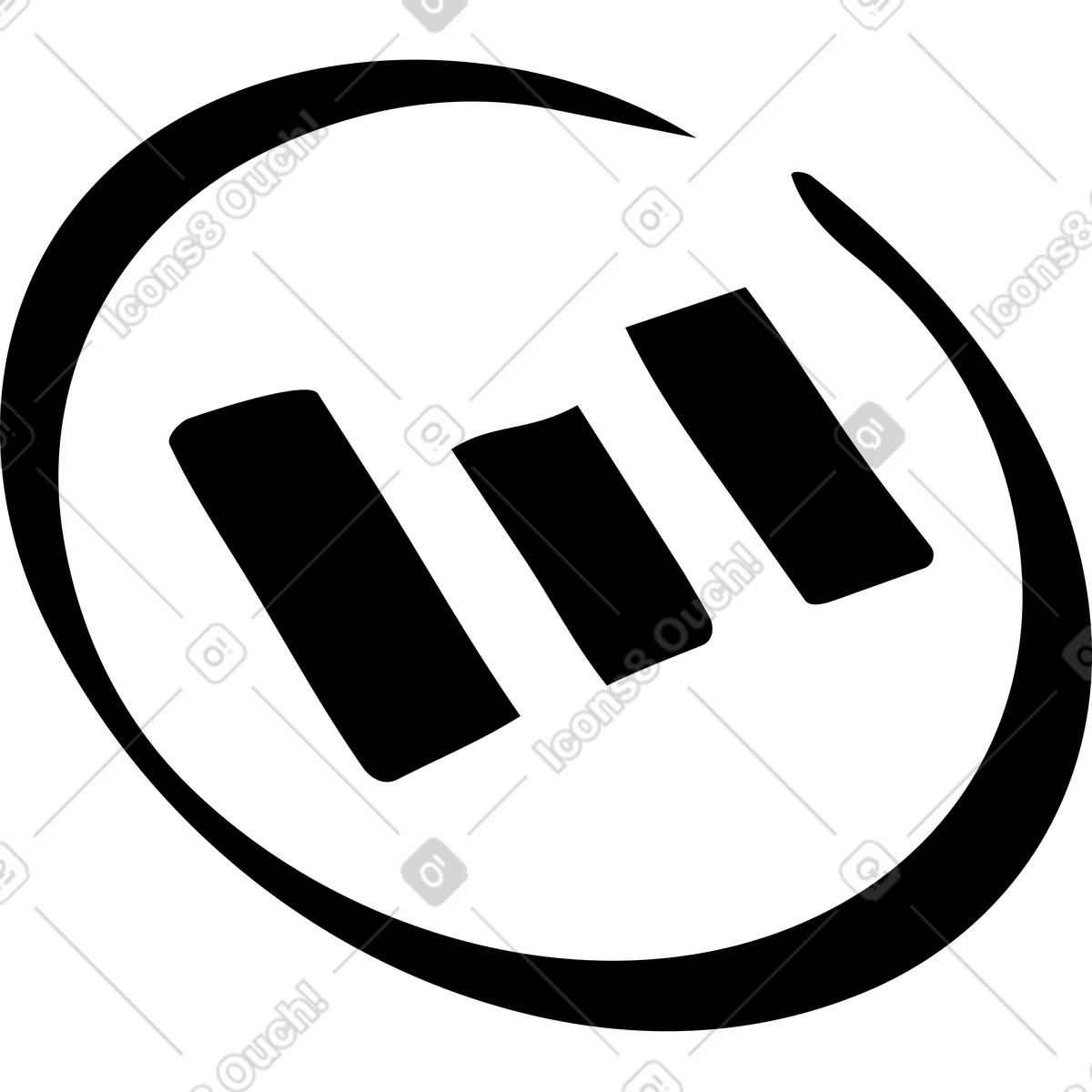 Ilustração de Columns graph analytics icon em no estilo Line para baixar em PNG, SVG