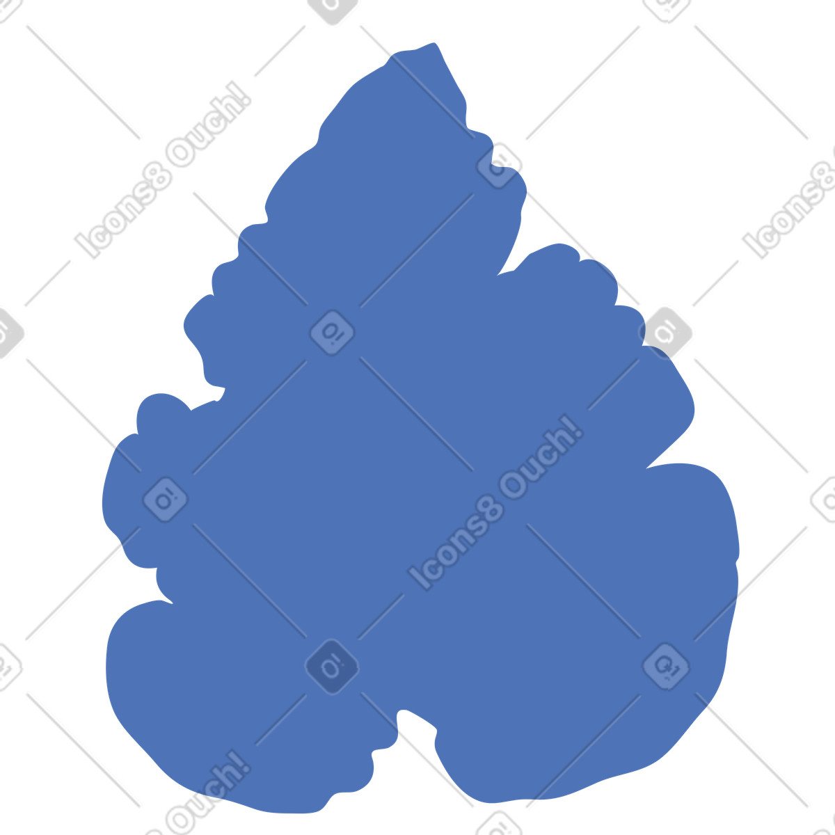 Bermuda 스타일의 Blue bumpy leaf 일러스트레이션 PNG, SVG 다운로드