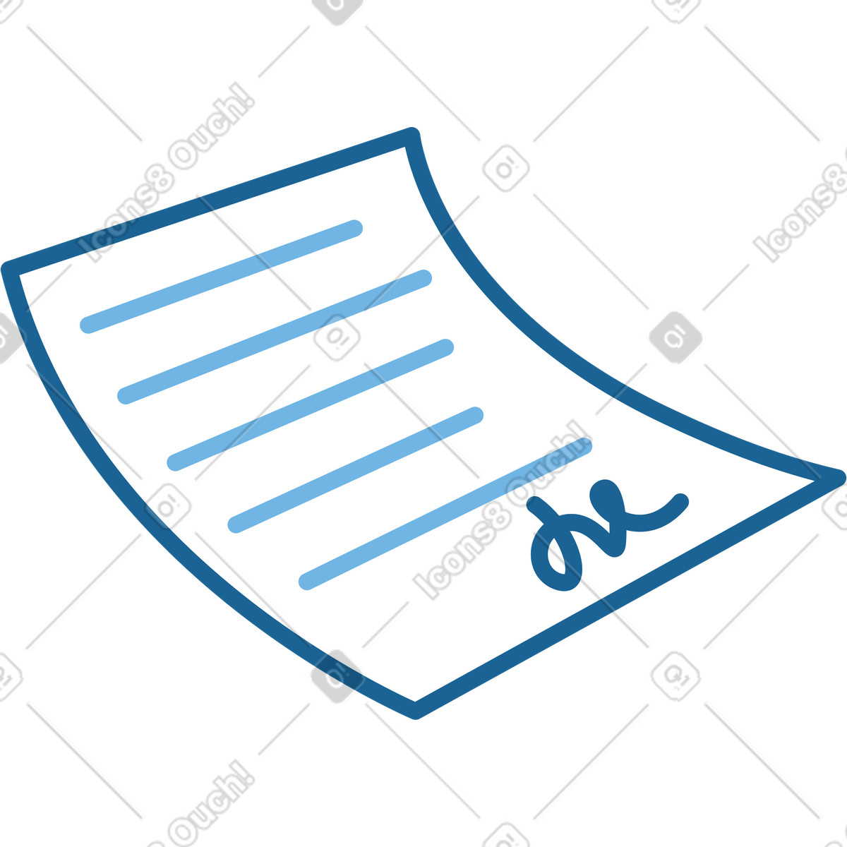 Document illustration in PNG, SVG