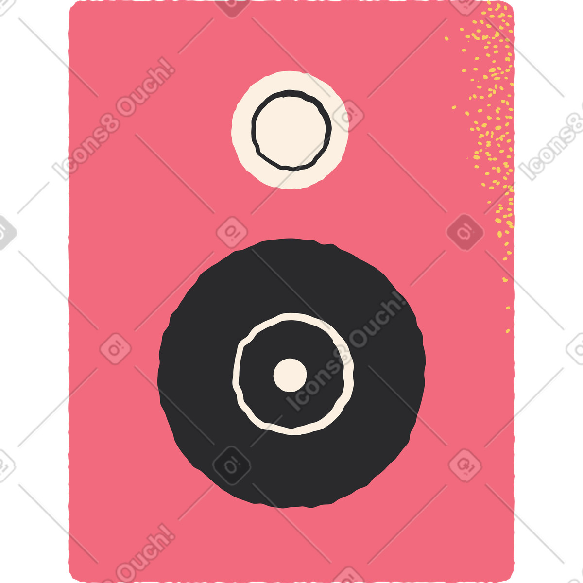 Иллюстрация Pink speaker в стиле Pablo — скачать в форматах PNG, SVG