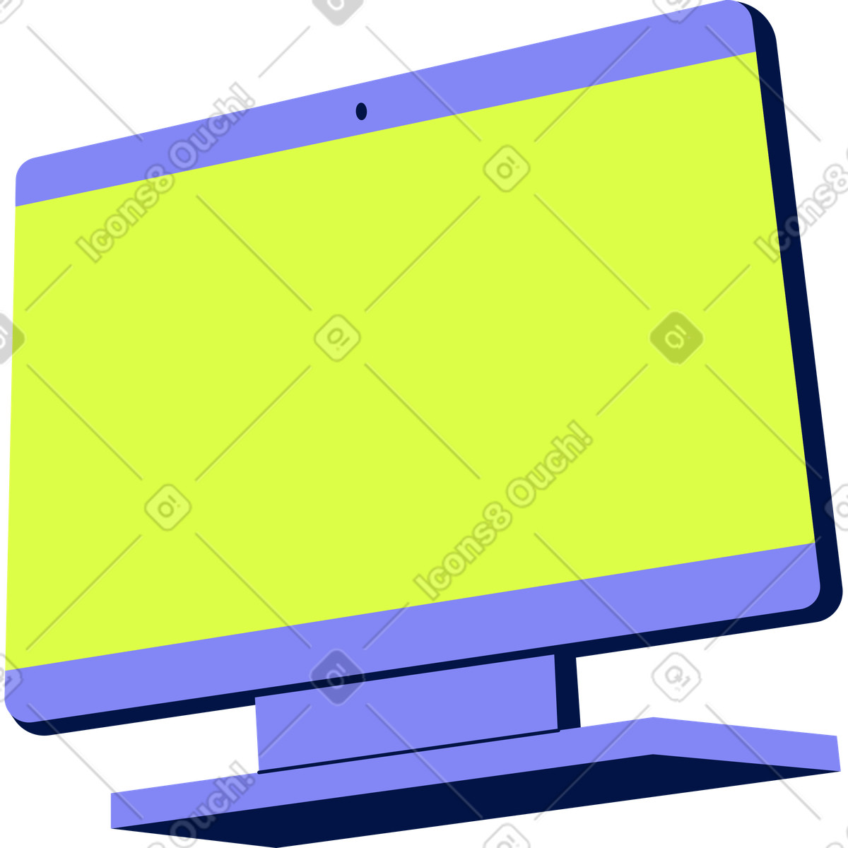 Illustration Écran d'ordinateur de projection dans le style Glow à télécharger aux formats PNG, SVG