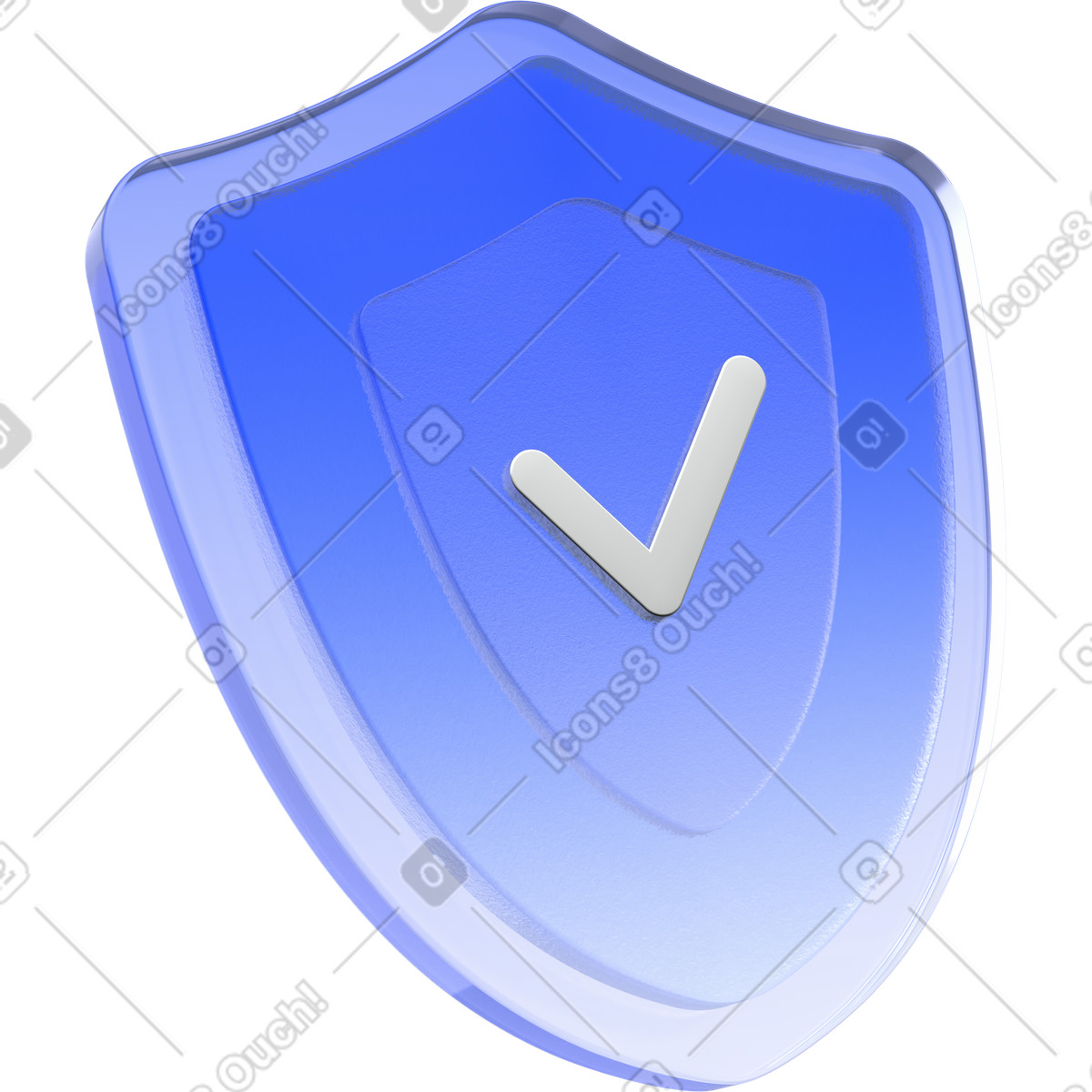 Protection shield, System security, Verified access illustration in 3D Enterprise style download in PNG, SVG
