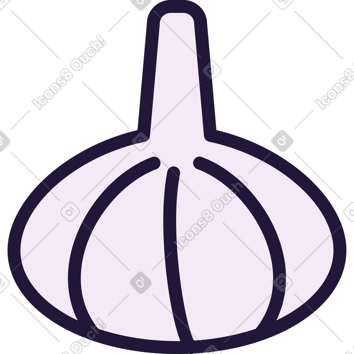 Ilustración Garlic en estilo Conifer a descargar en PNG y SVG
