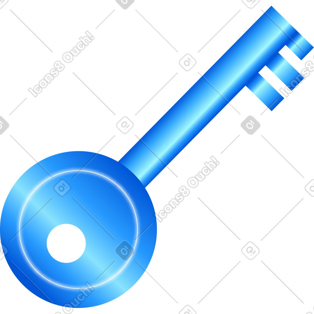 Key illustration in Burst style download in PNG, SVG