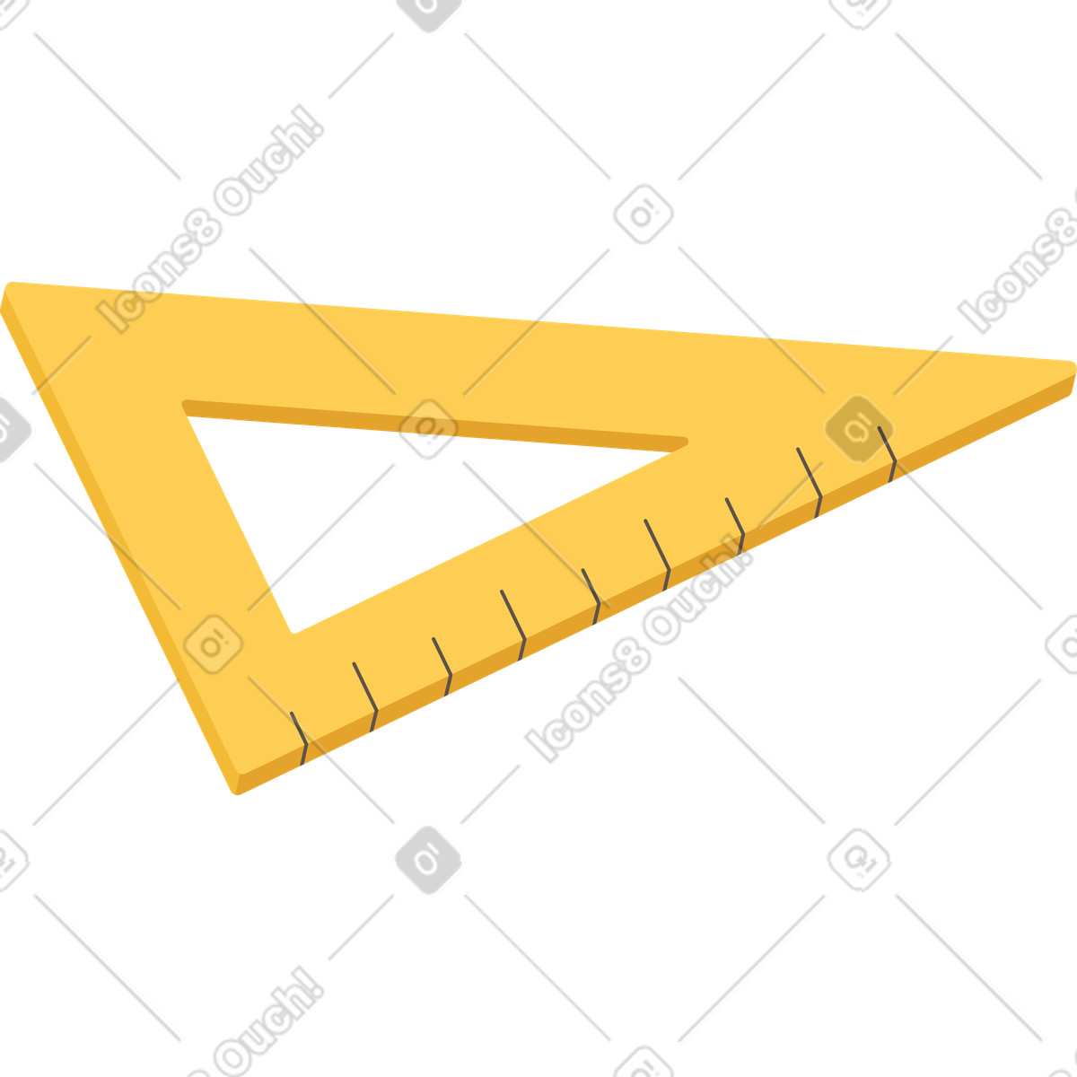 Triangolo del righello illustrazione in stile Social scarica in PNG, SVG