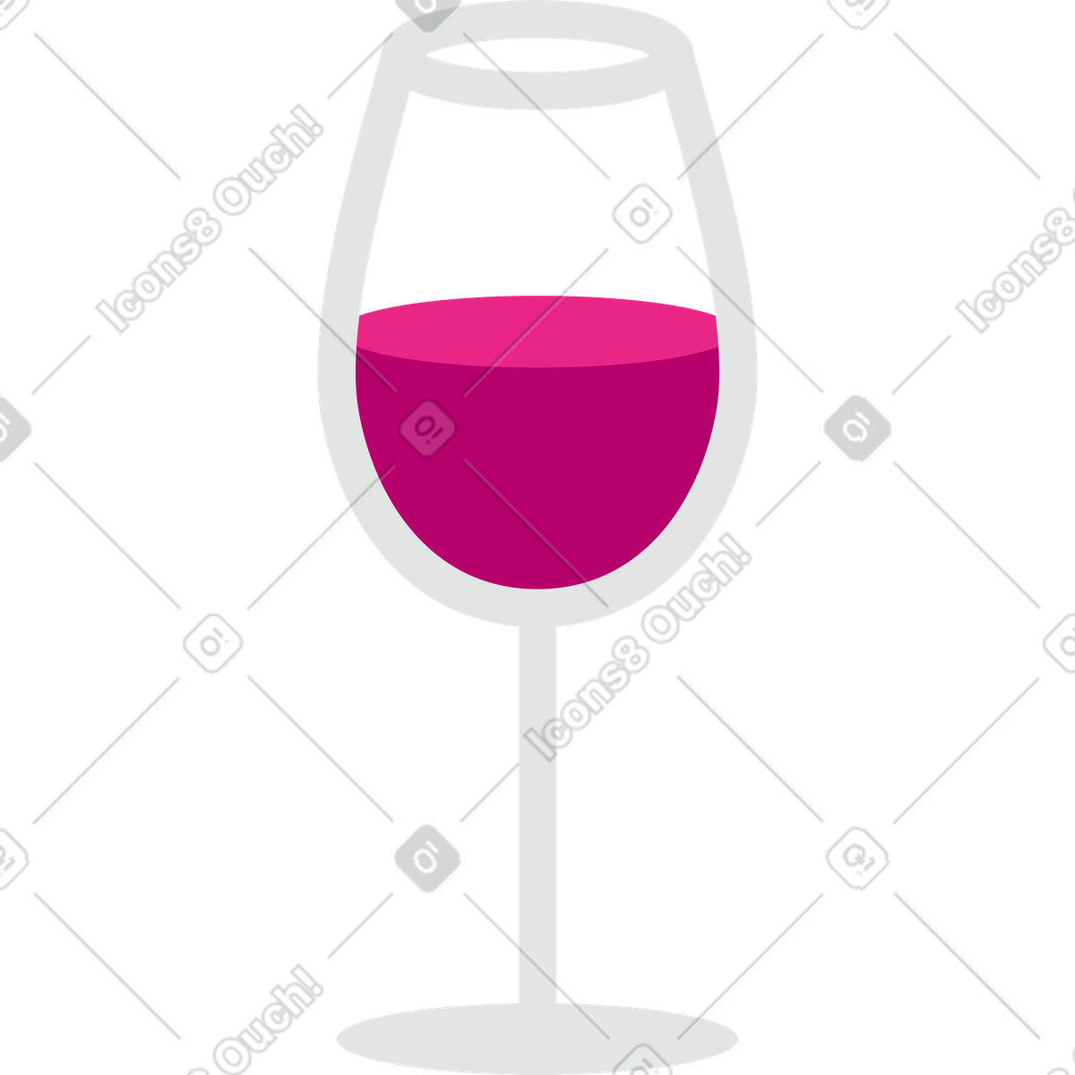 Bicchiere di vino illustrazione in stile Active scarica in PNG, SVG
