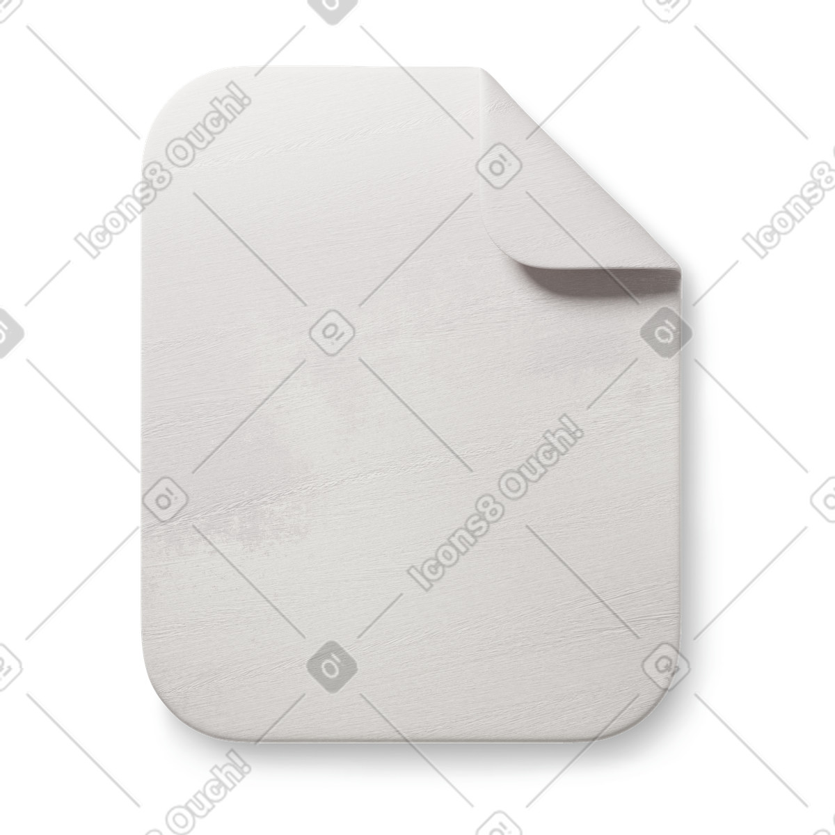 Paper Sheet illustration in 3D Microsoft Fluent style download in PNG, SVG