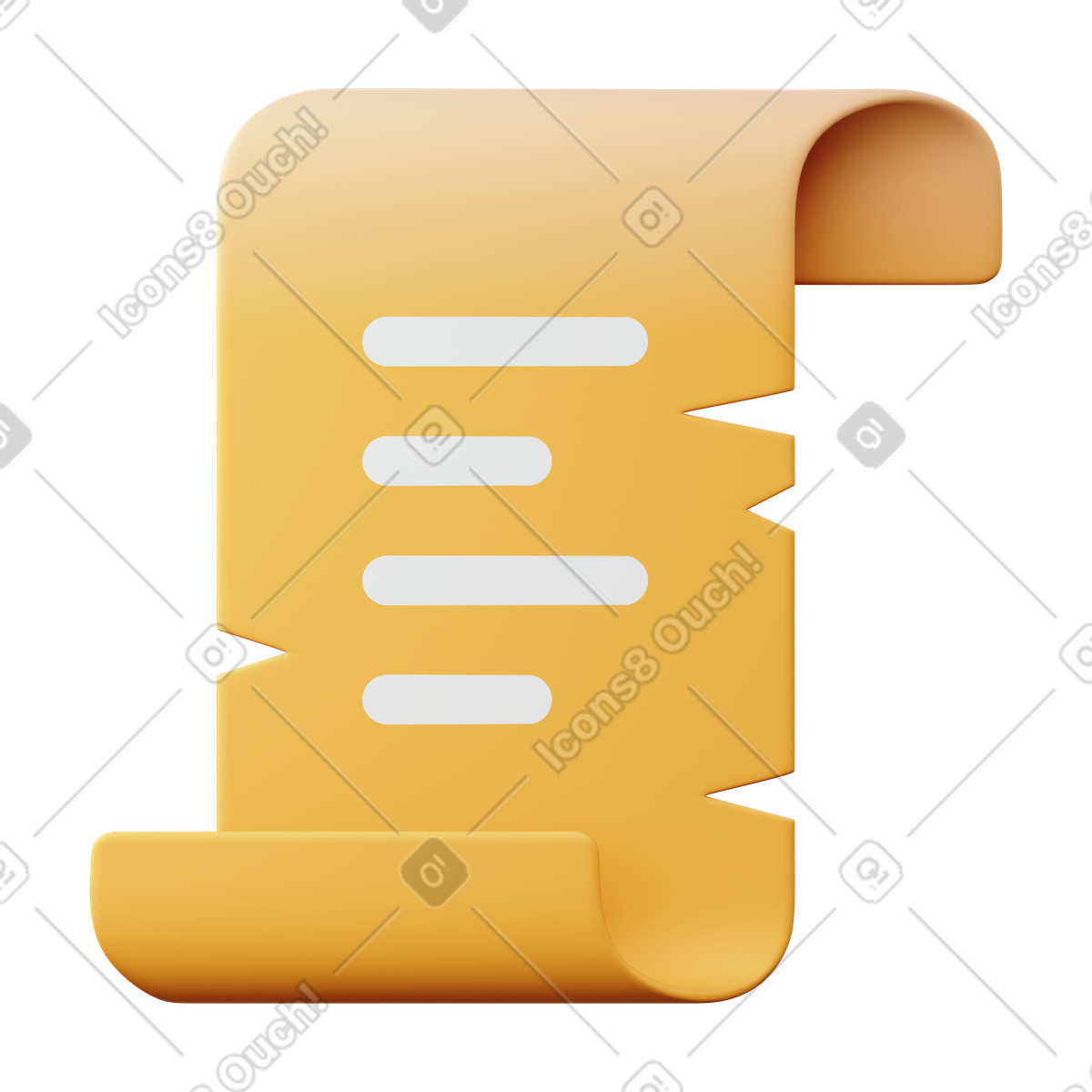 下载 3D Sugary 风格的 Parchment 插画，支持 PNG、SVG 格式