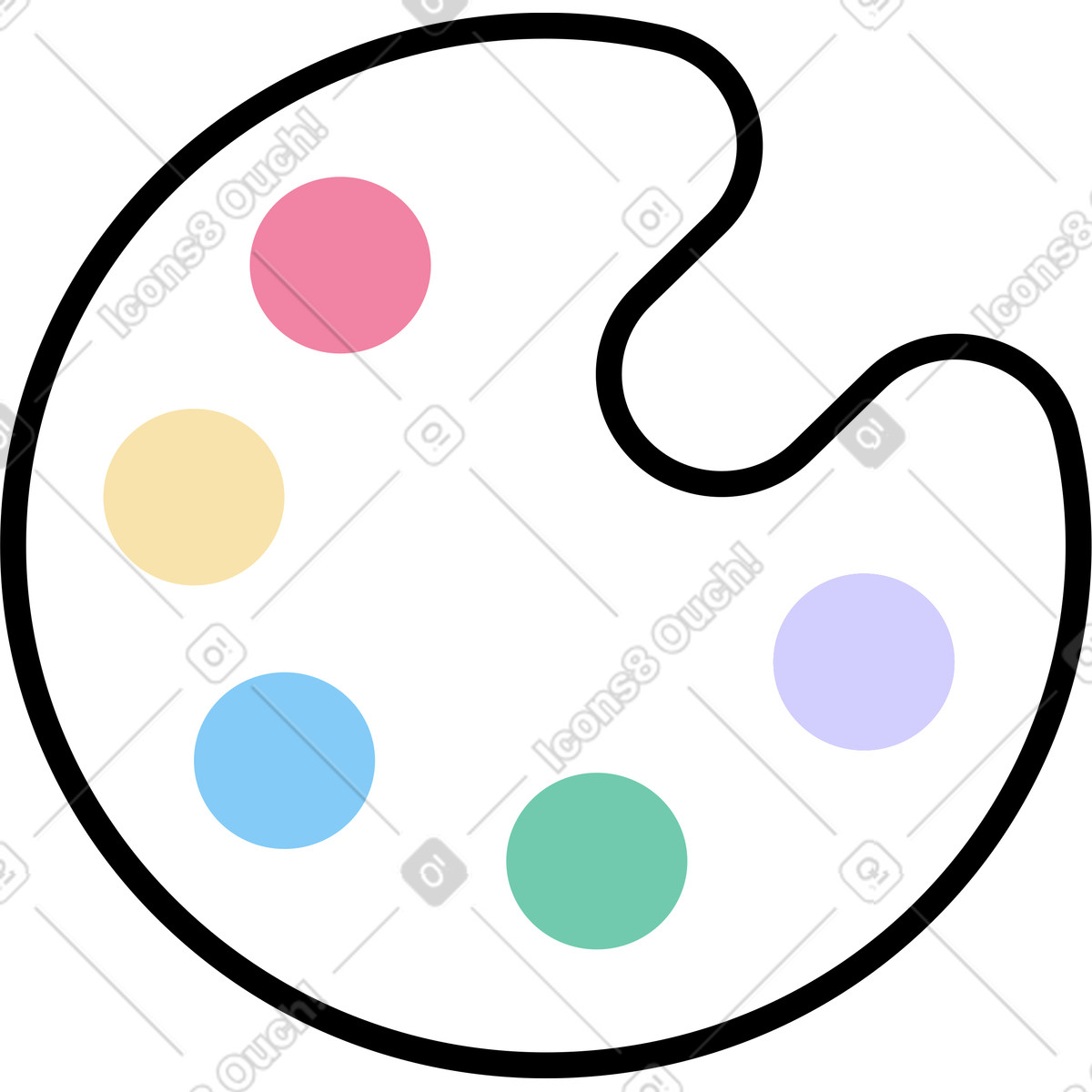 Ilustración Paleta en estilo Notes a descargar en PNG y SVG