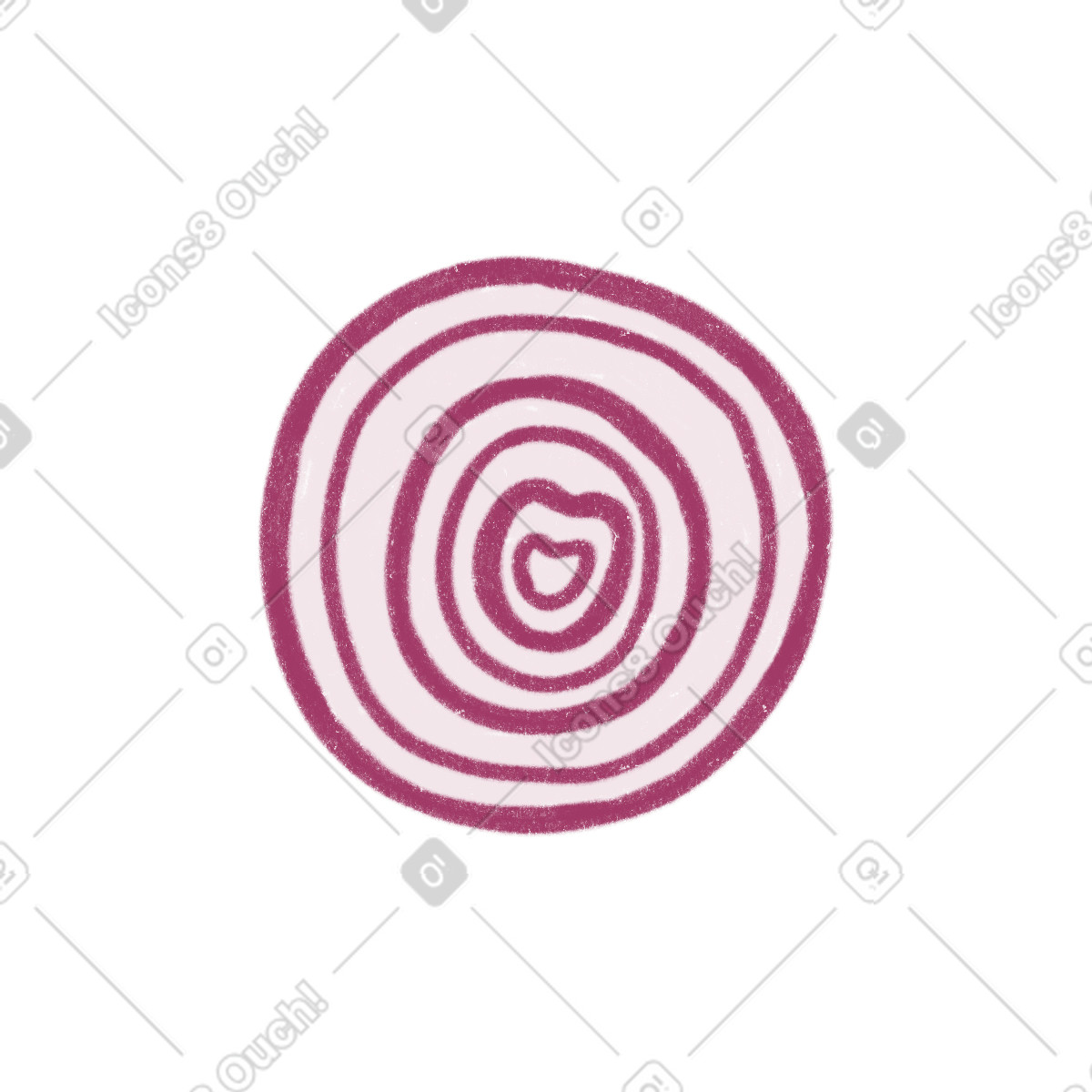 Cozy スタイルの Onion slice のイラストをPNG、SVG形式でダウンロード