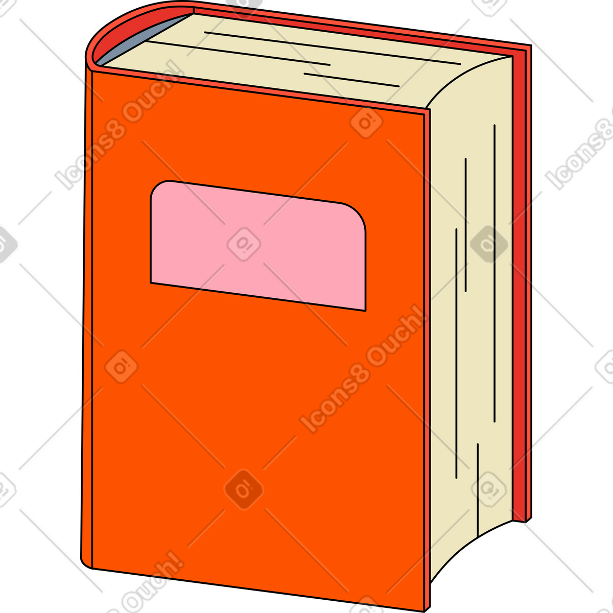 Buch-Illustration im Kindy-Stil als Download in PNG, SVG