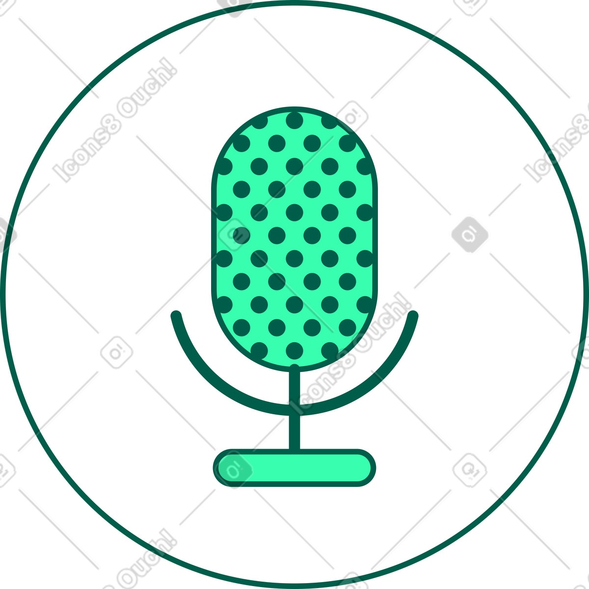 下载 Storyline 风格的 麦克风图标 插画，支持 PNG、SVG 格式