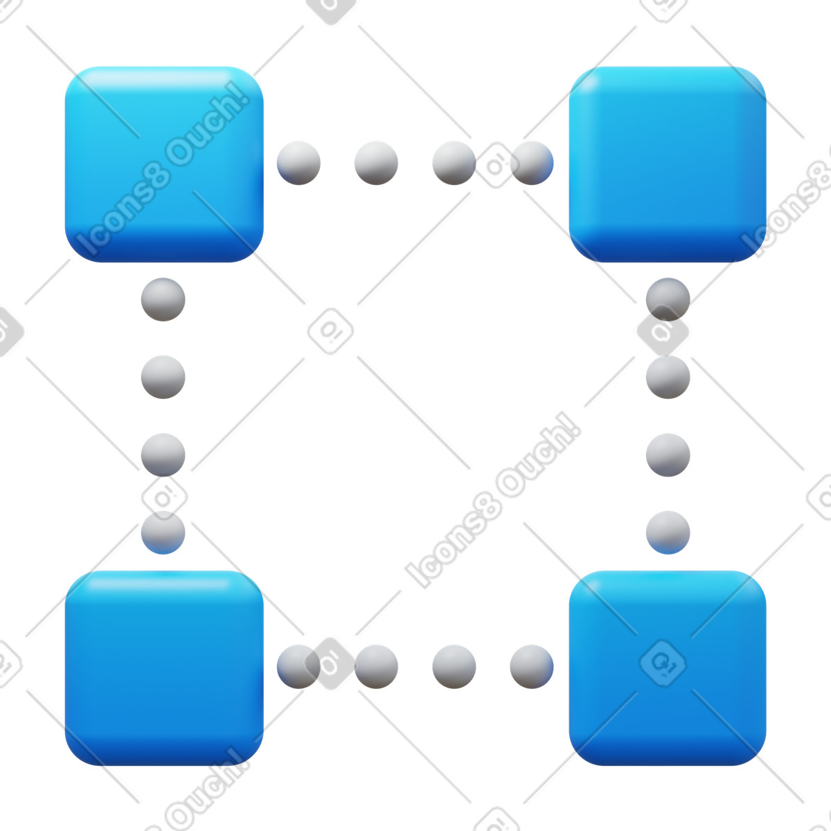 Blockchain technology illustration in PNG, SVG