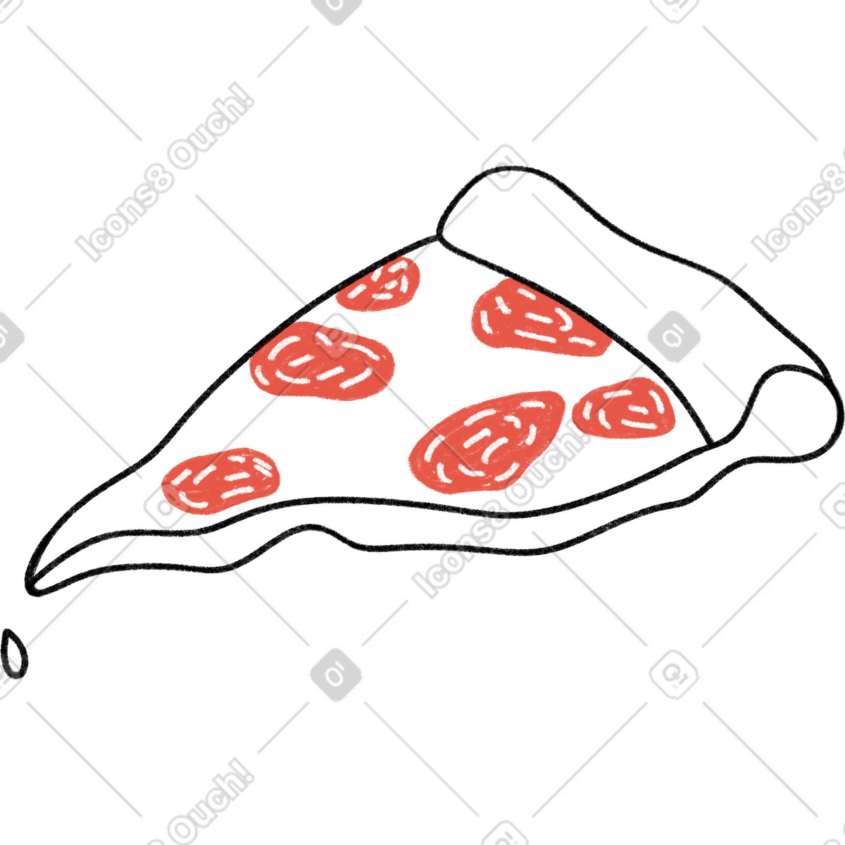 Illustration Pizza dans le style Experimental à télécharger aux formats PNG, SVG