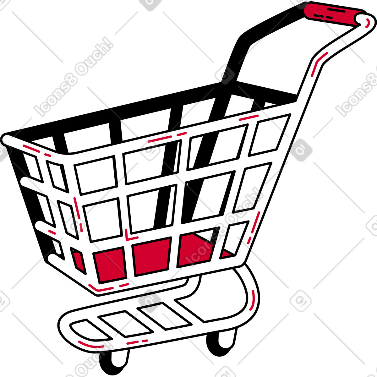 Ilustração de Carrinho compras em no estilo Ruby para baixar em PNG, SVG