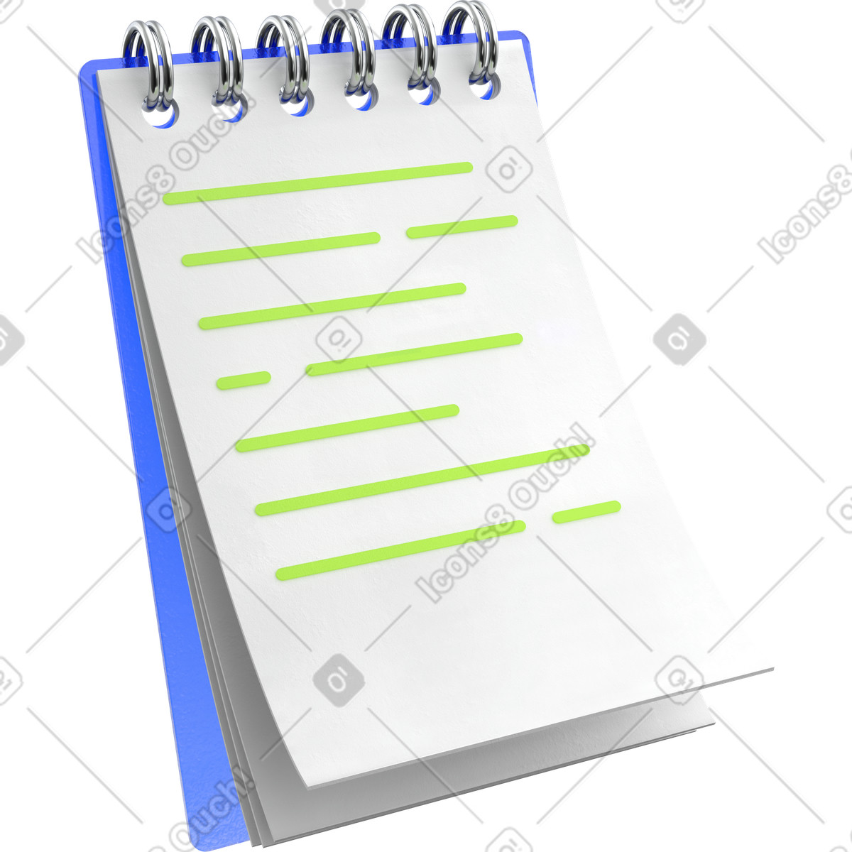 Illustration Bloc-notes dans le style 3D Enterprise à télécharger aux formats PNG, SVG
