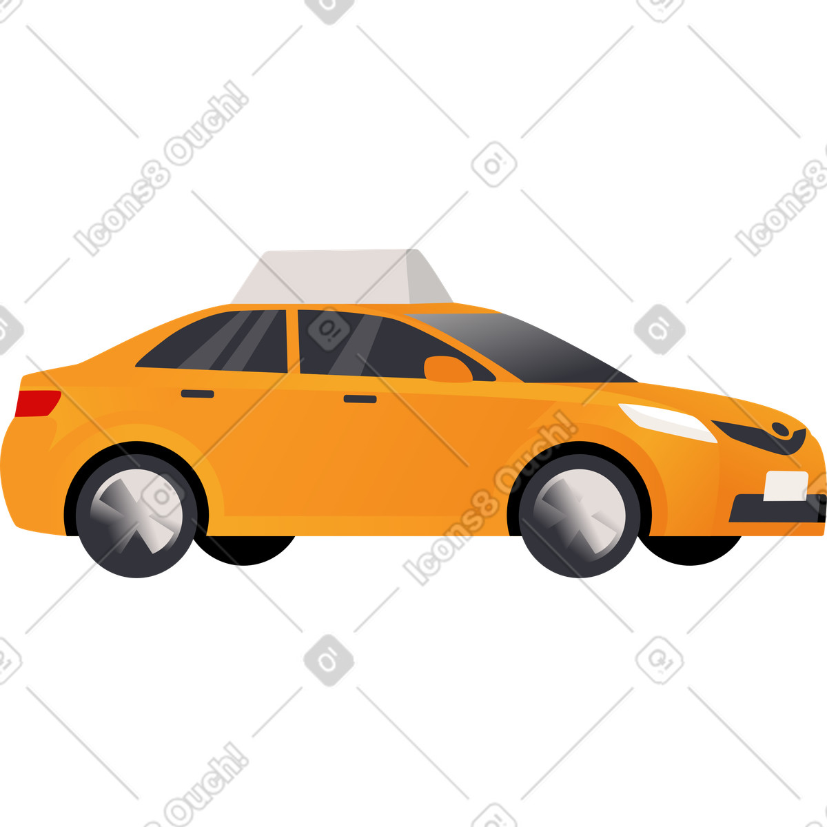 Ilustração de Carro táxi em no estilo Vivid para baixar em PNG, SVG