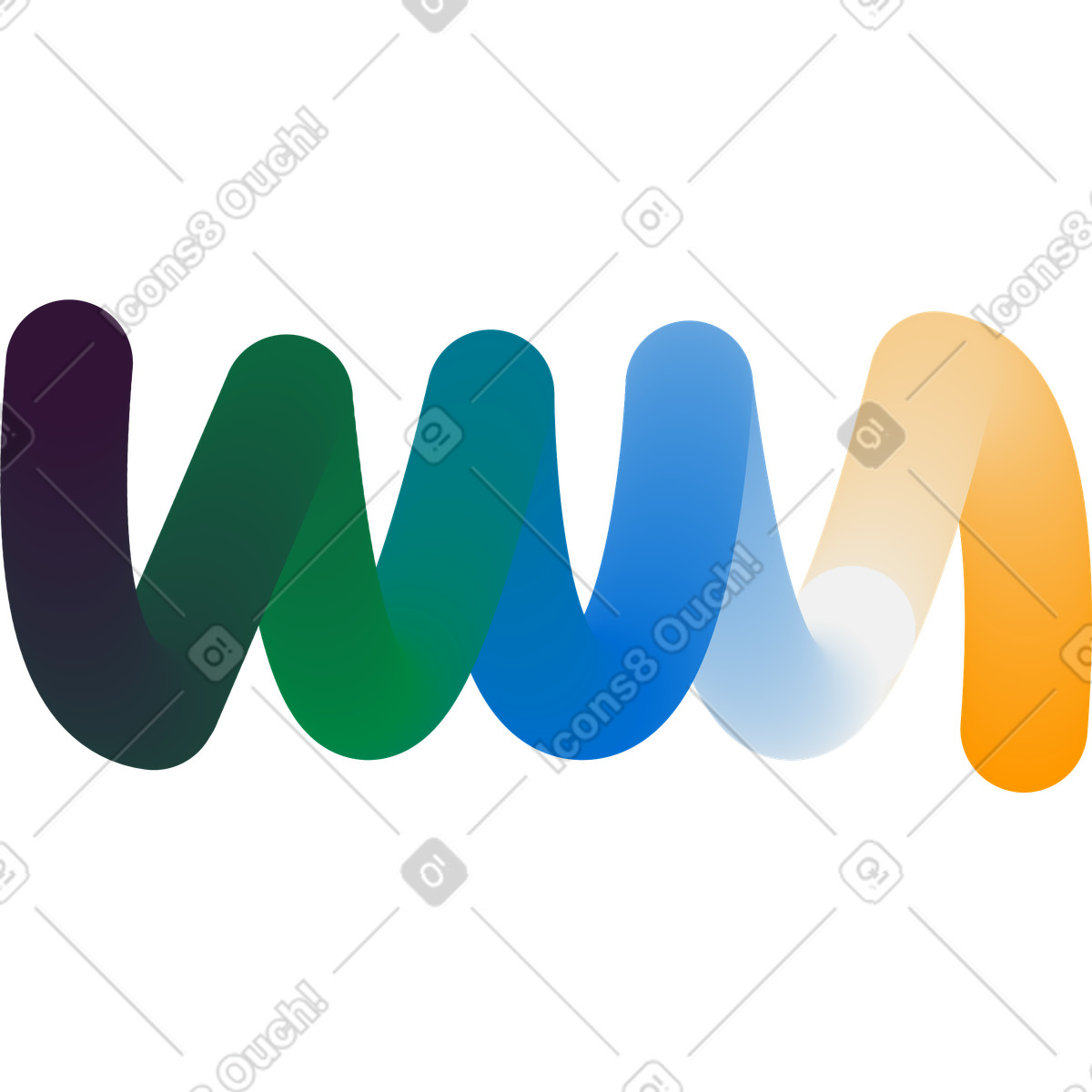Multicolored wavy patch illustration in Forms style download in PNG, SVG