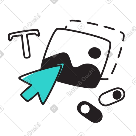 Web design elements, cursor, toggles PNG, SVG