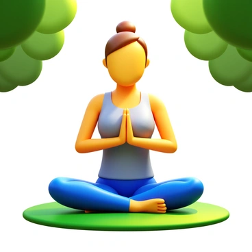 A person in a yoga pose with hands resting in a prayer position at their heart. The individual is seated on the grass with legs crossed, showcasing proper foot alignment. The feet are positioned flat, with the toes pointing forward. Sunlight filters through surrounding trees, casting soft shadows on the ground. The person's attire is comfortable and stretchy, suitable for yoga practice. "Peaceful" is expressed through their calm expression.