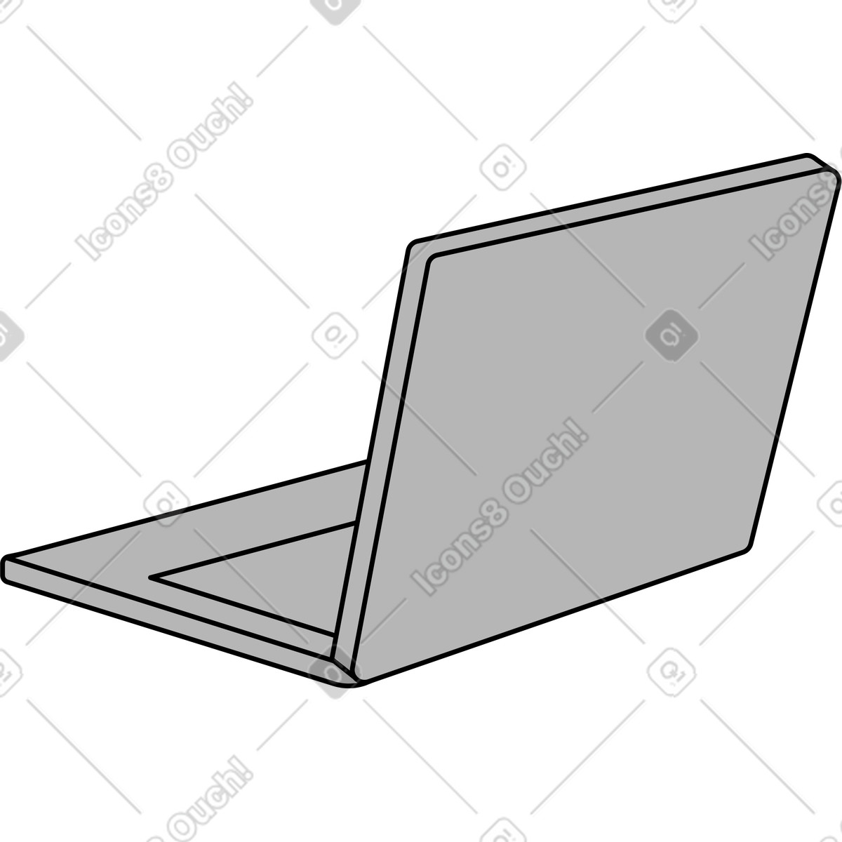 Ilustração de Computador portátil em no estilo Kindy para baixar em PNG, SVG