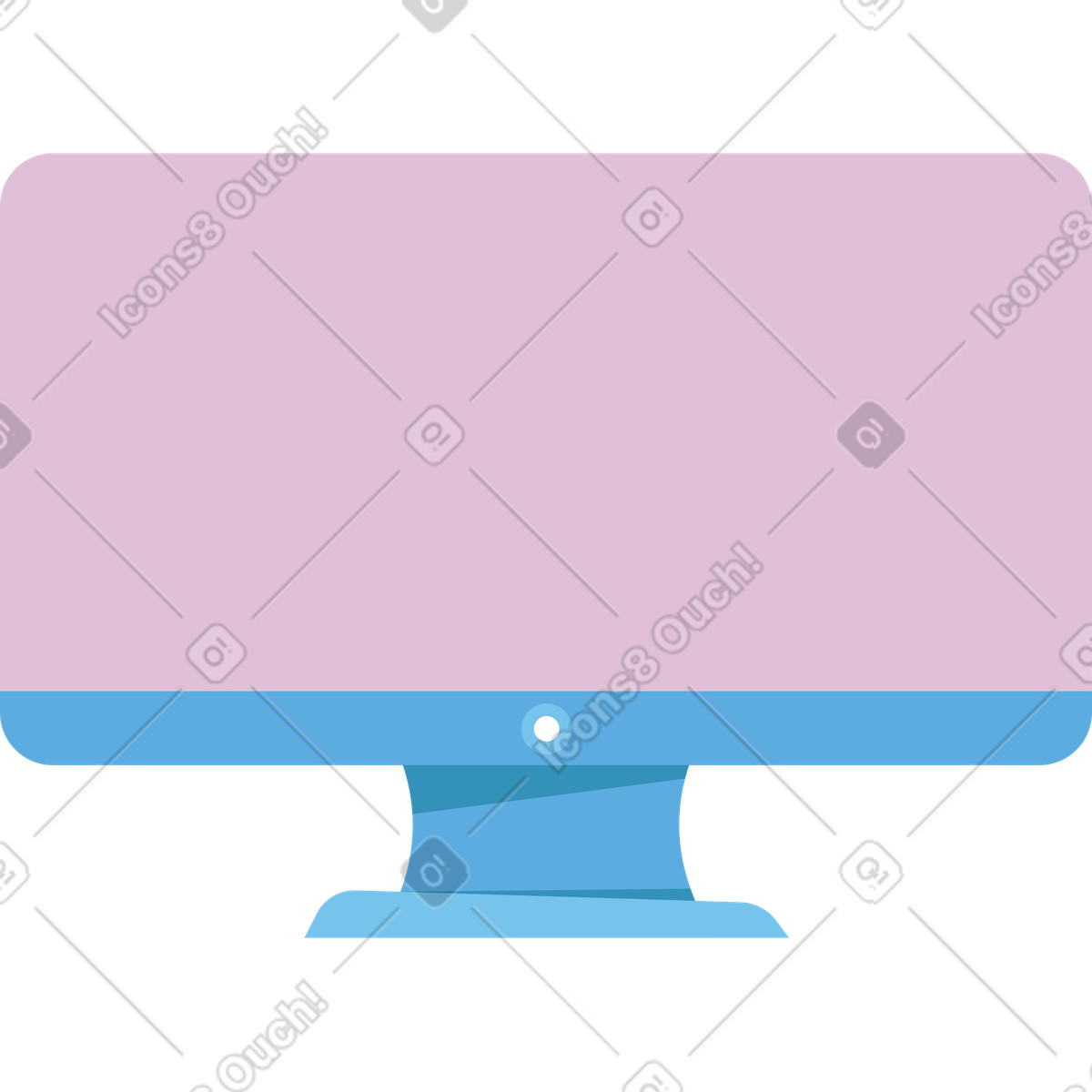 Illustration Desktop computer monitor dans le style Dizzy à télécharger aux formats PNG, SVG
