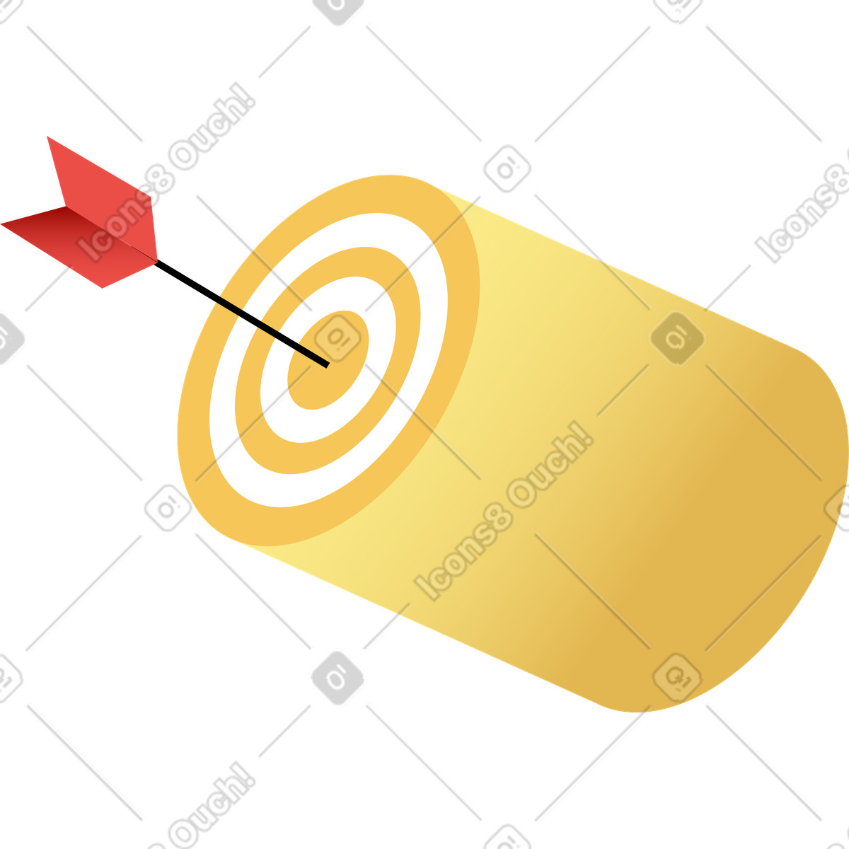 Illustration Cibler avec une flèche dans le style Levels à télécharger aux formats PNG, SVG