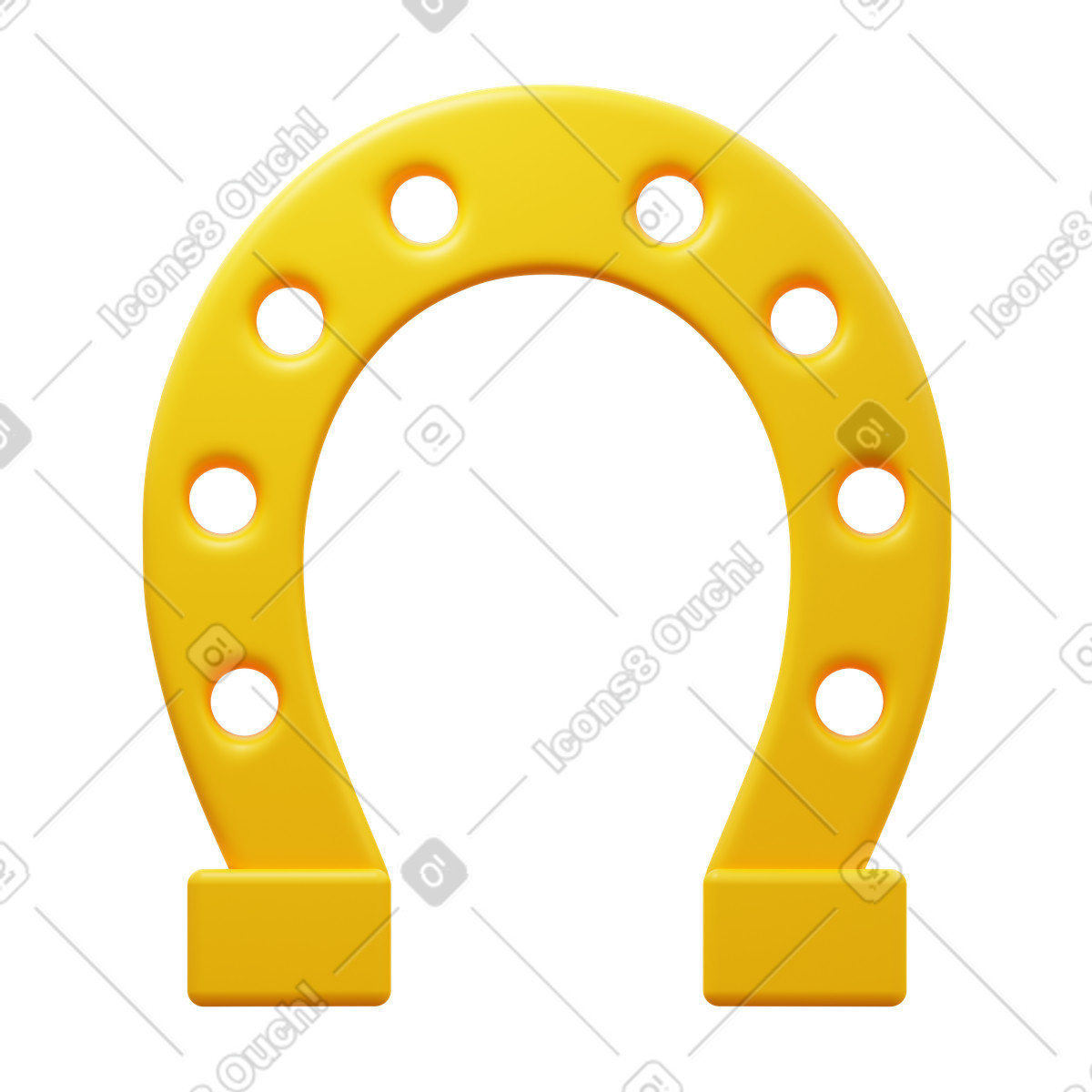 3D Fluency スタイルの Horseshoe のイラストをPNG、SVG形式でダウンロード