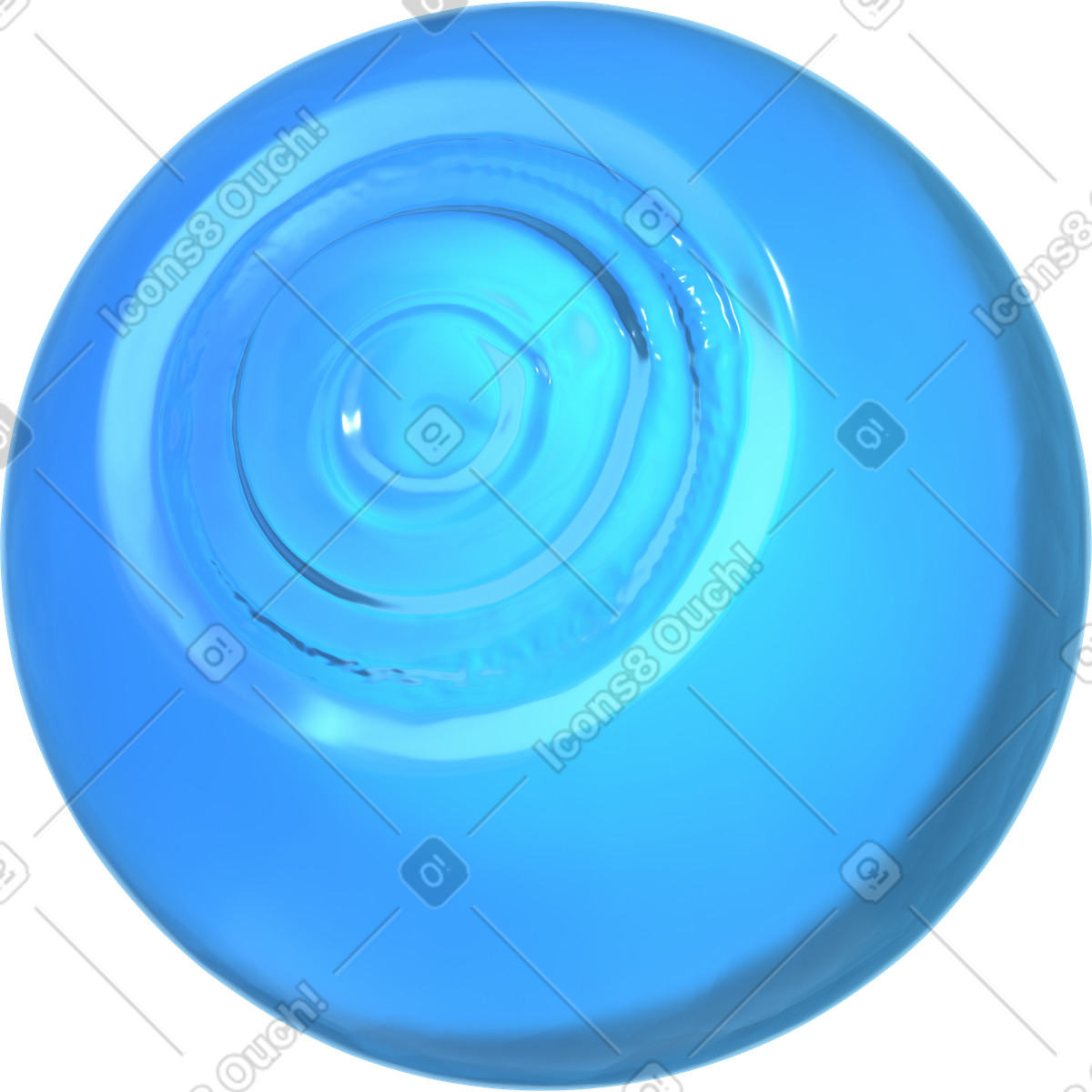 Illustration animée Forme liquide circulaire bleue abstraite dans le style 3D Glassy à télécharger aux formats GIF, Lottie (JSON), AE