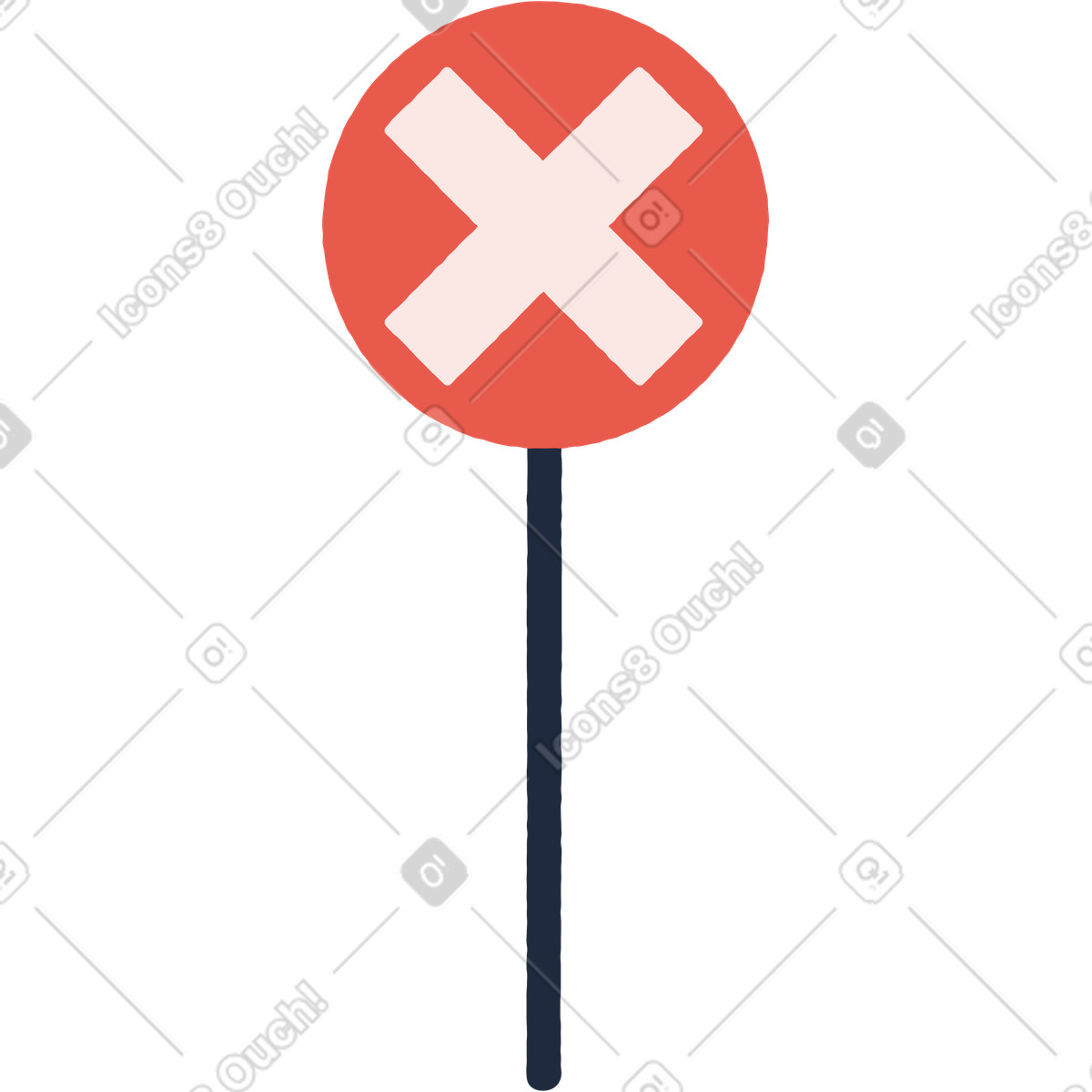 Cartello illustrazione in stile Stripy scarica in PNG, SVG