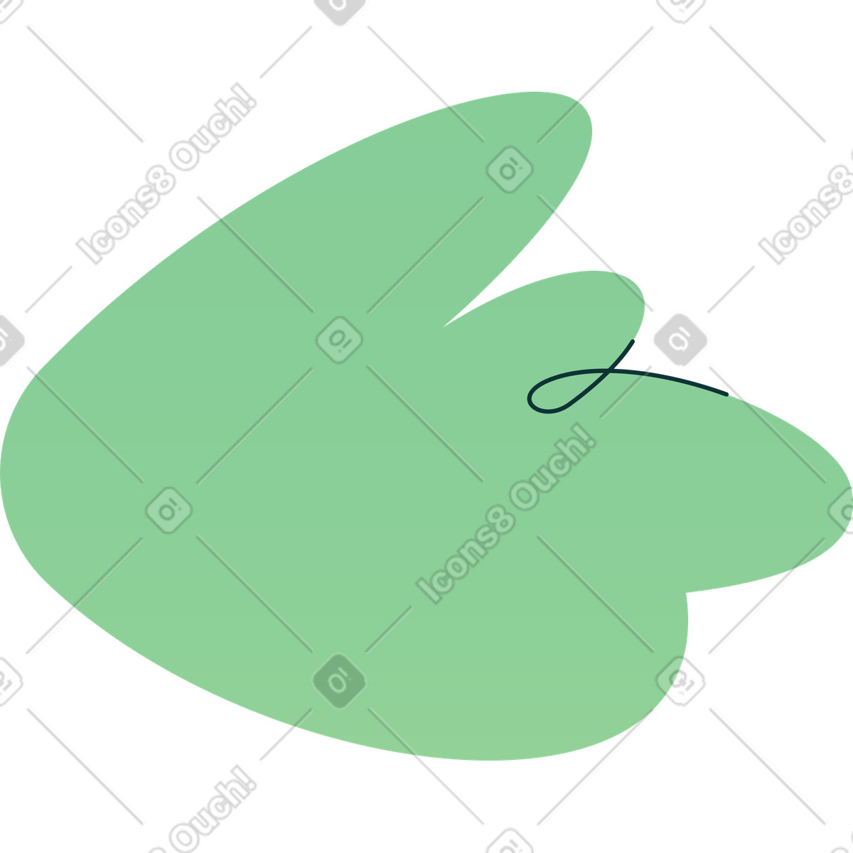 Ilustración Parte trasera de rama abeto en estilo Florid a descargar en PNG y SVG