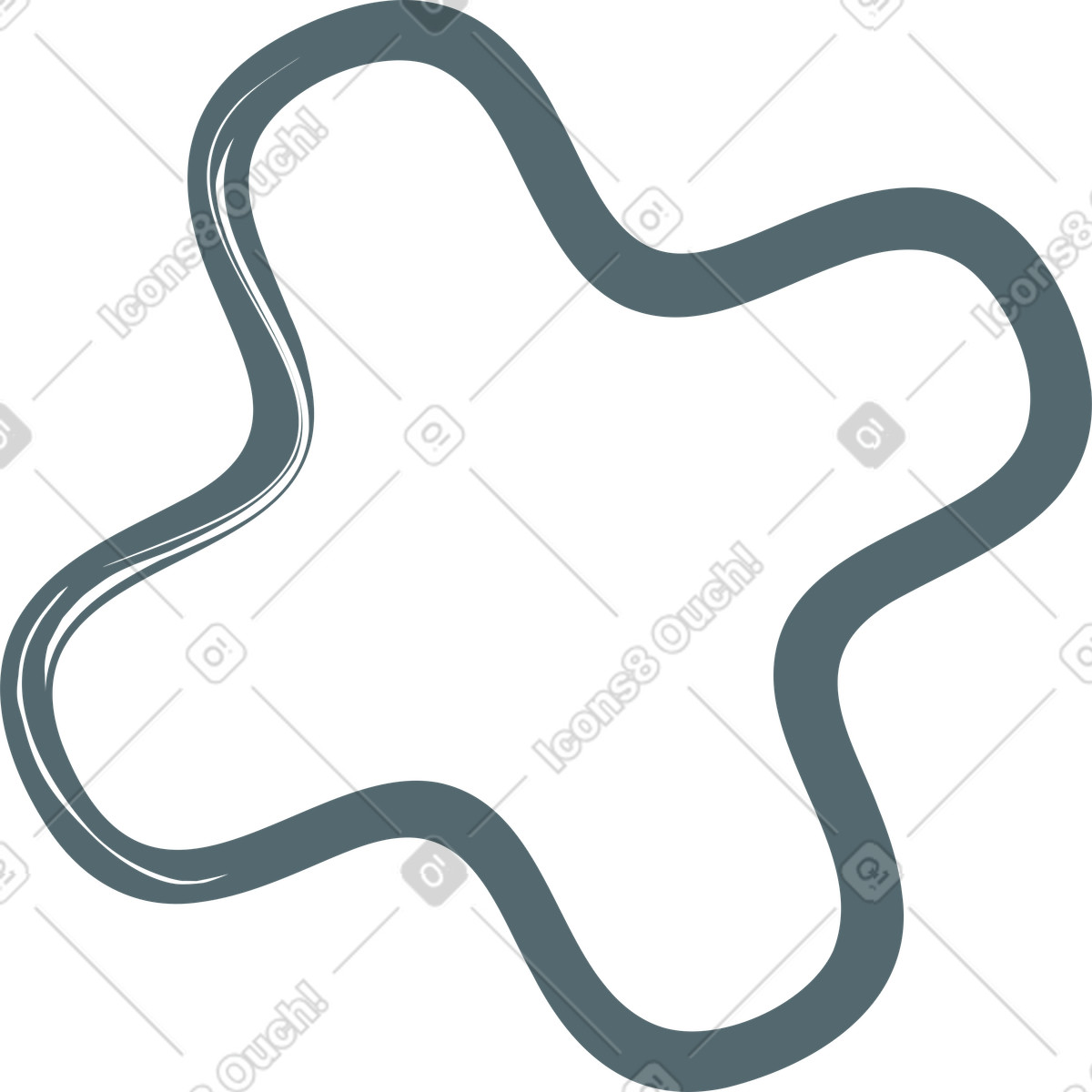 Handwritten grey plus symbol illustration in Grain style download in PNG, SVG