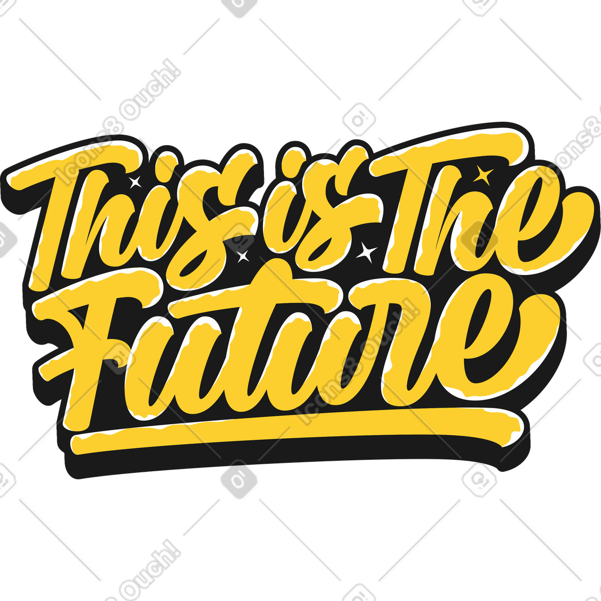 Taxi 스타일의 Lettering this is the future 일러스트레이션 PNG, SVG 다운로드