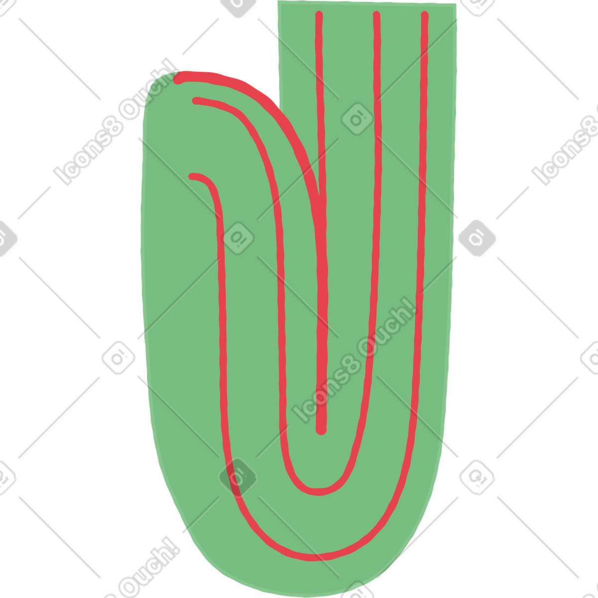 Braccio illustrazione in stile Stripy scarica in PNG, SVG