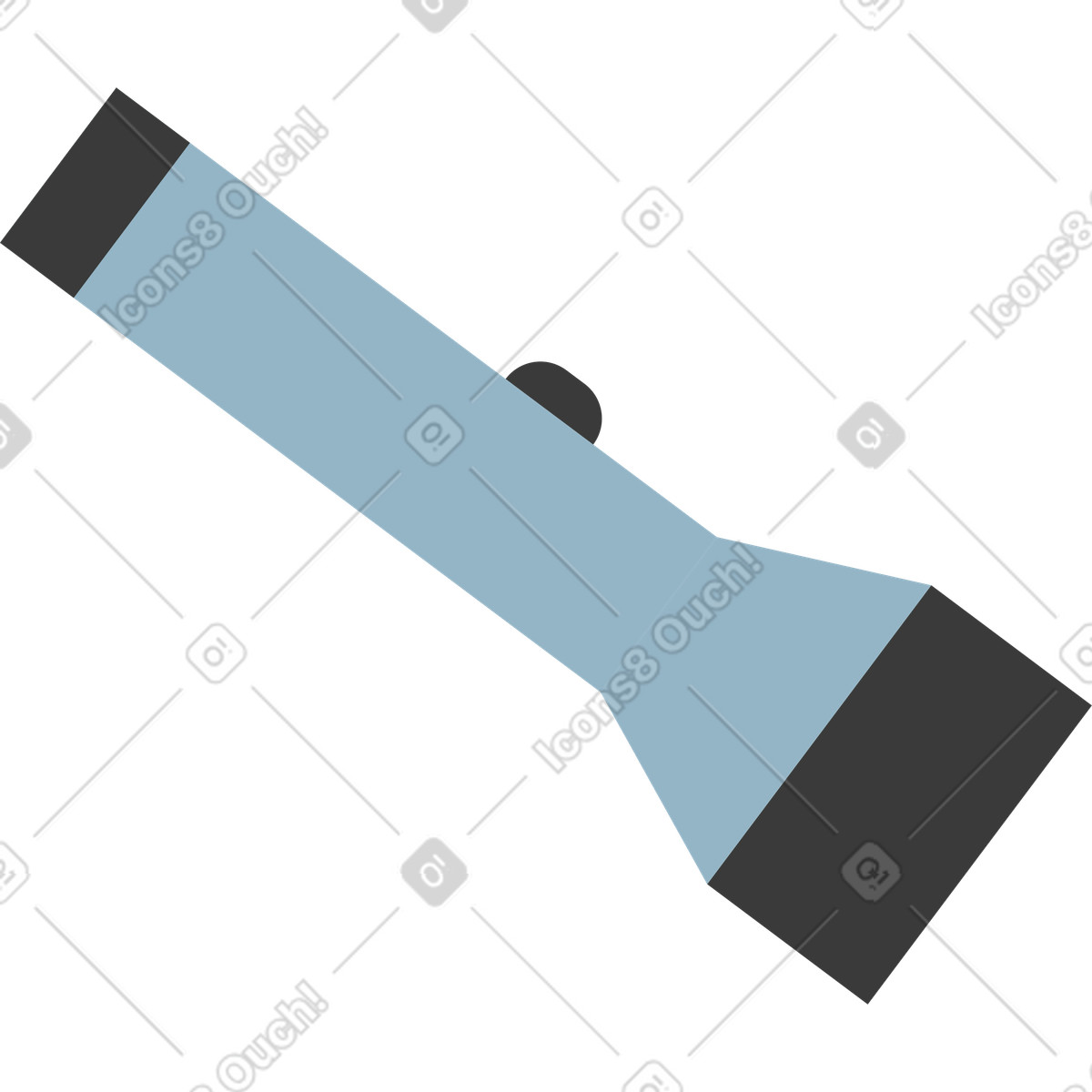 Flashlight illustration in Marginalia style download in PNG, SVG