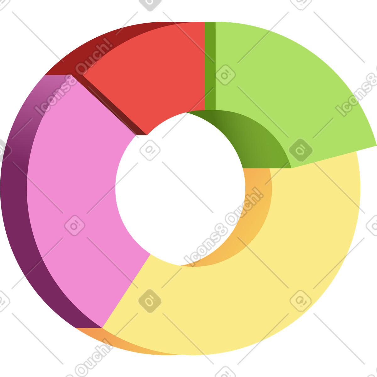 Chart illustration in PNG, SVG