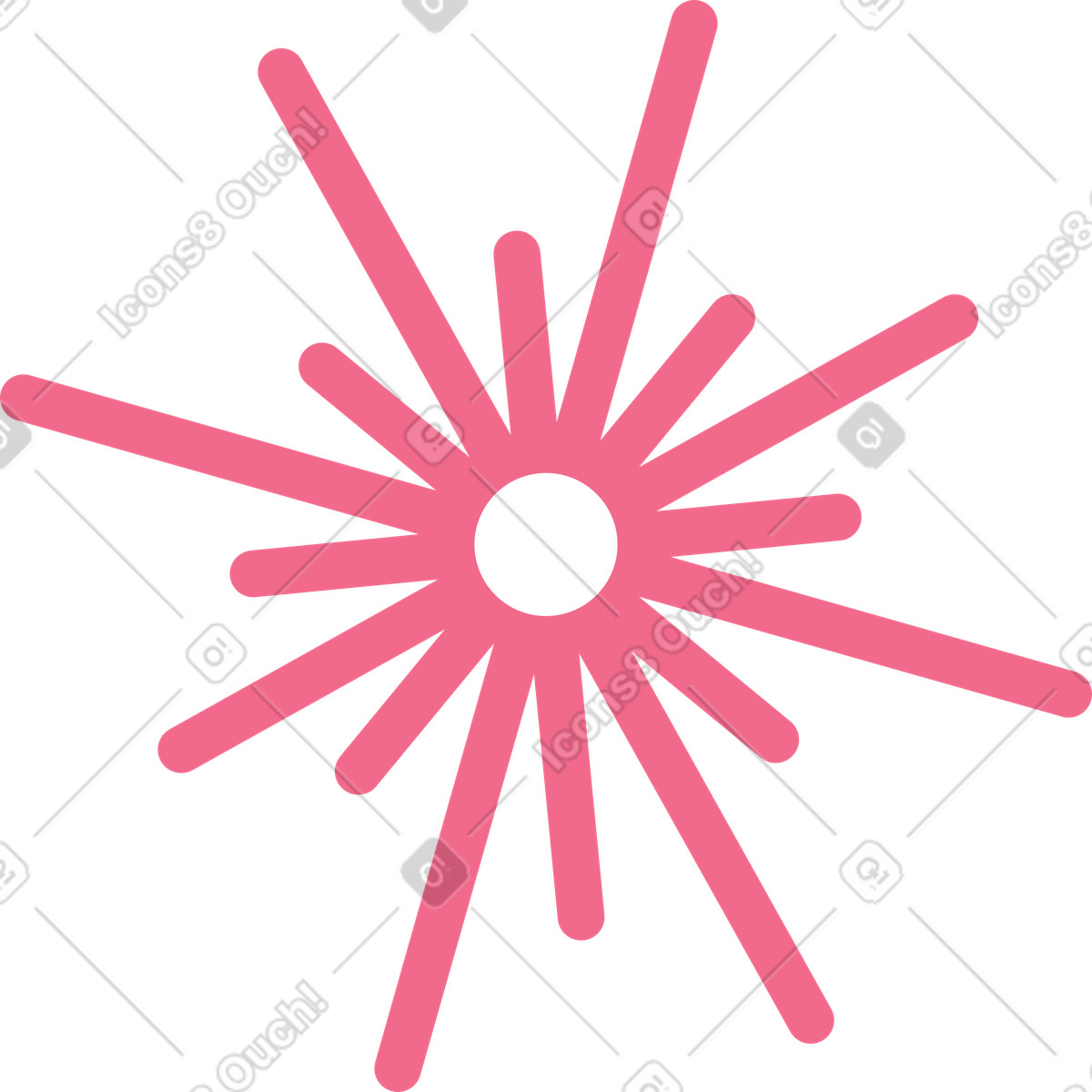 Ilustração de Fogos artifício rosa em no estilo Juicy para baixar em PNG, SVG