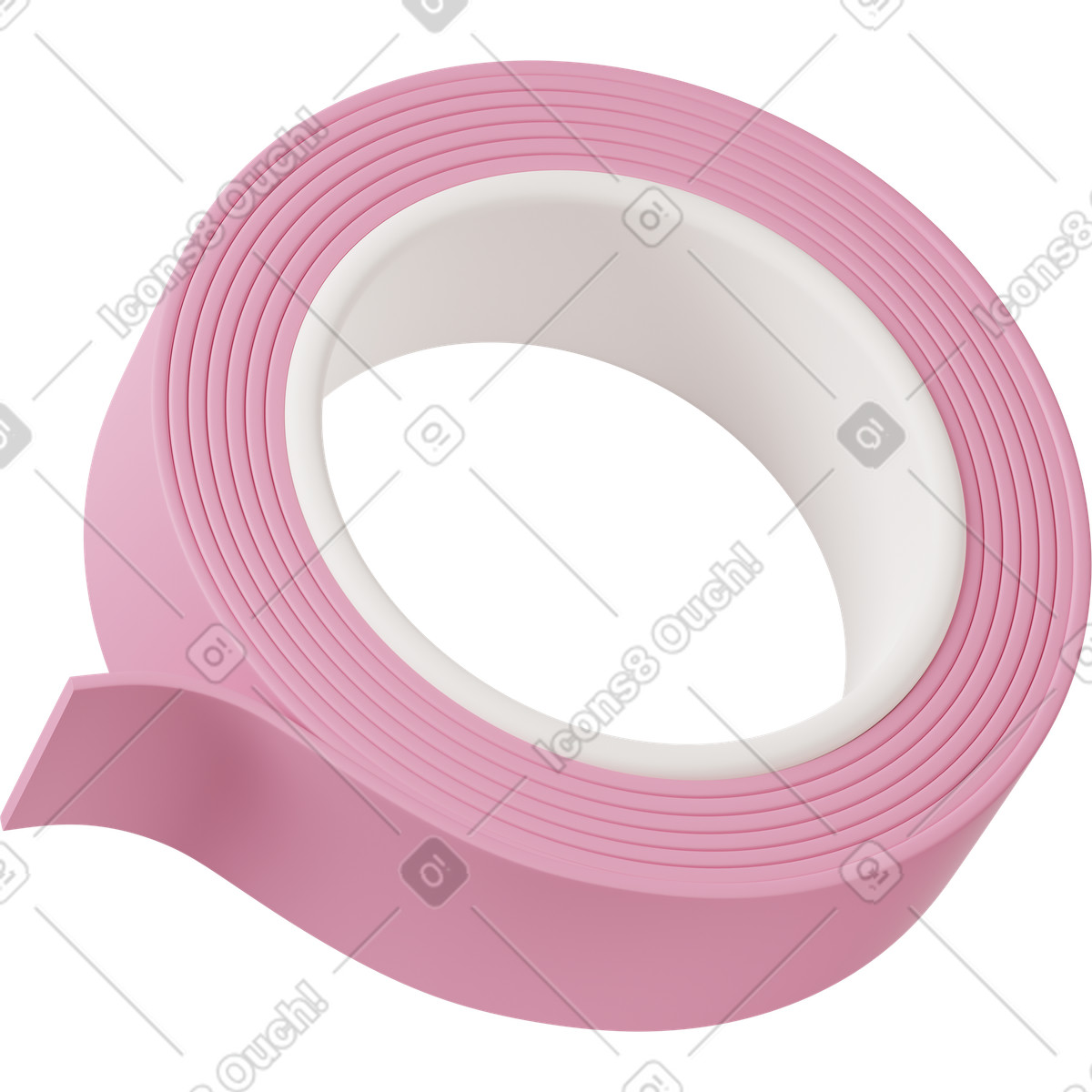 Pink tape-Illustration im 3D Casual life-Stil als Download in PNG, SVG