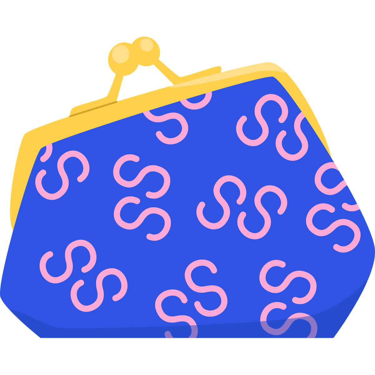 下载 Bouncy 风格的 Blue wallet 插画，支持 PNG、SVG 格式
