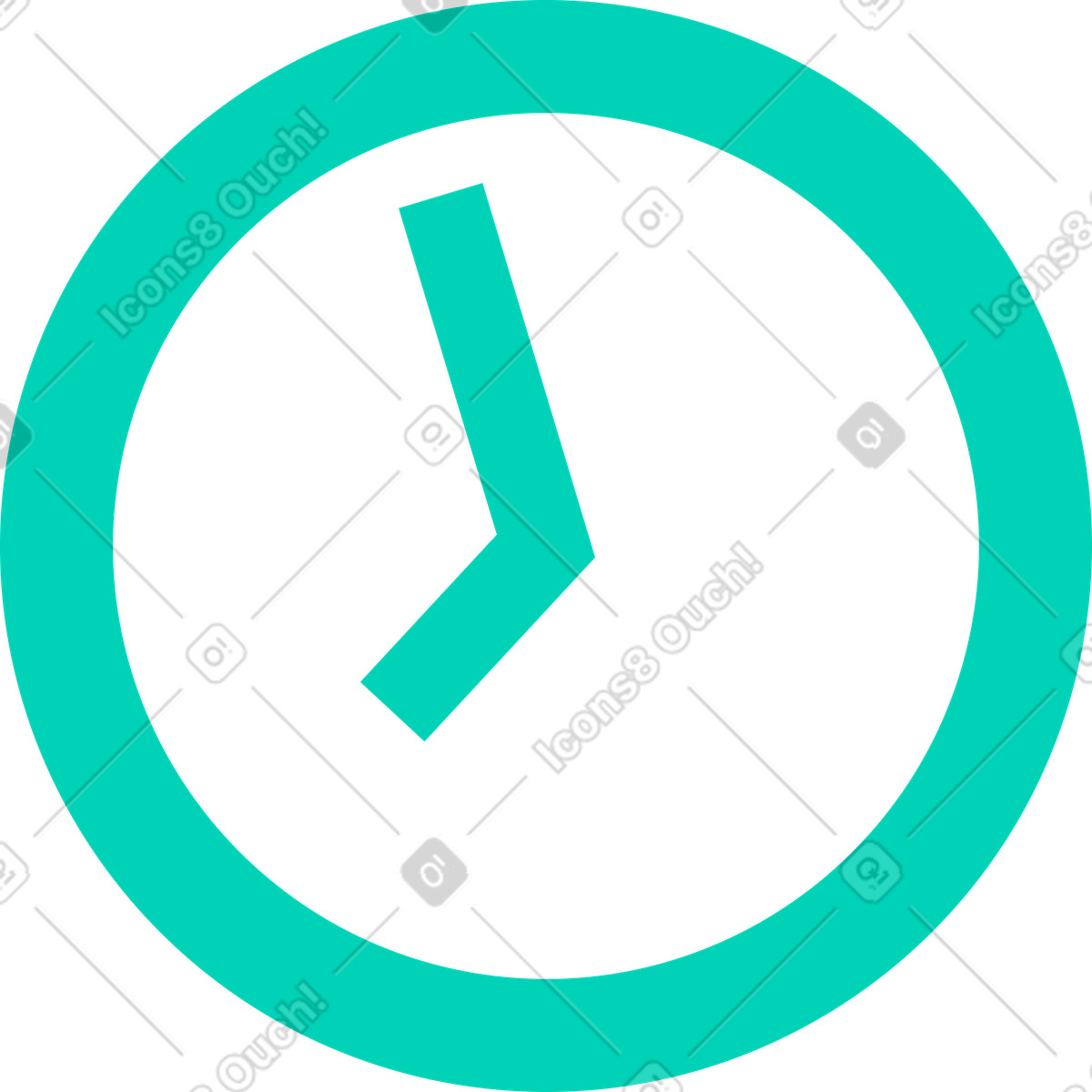 Uhr-Illustration im Basic-Stil als Download in PNG, SVG