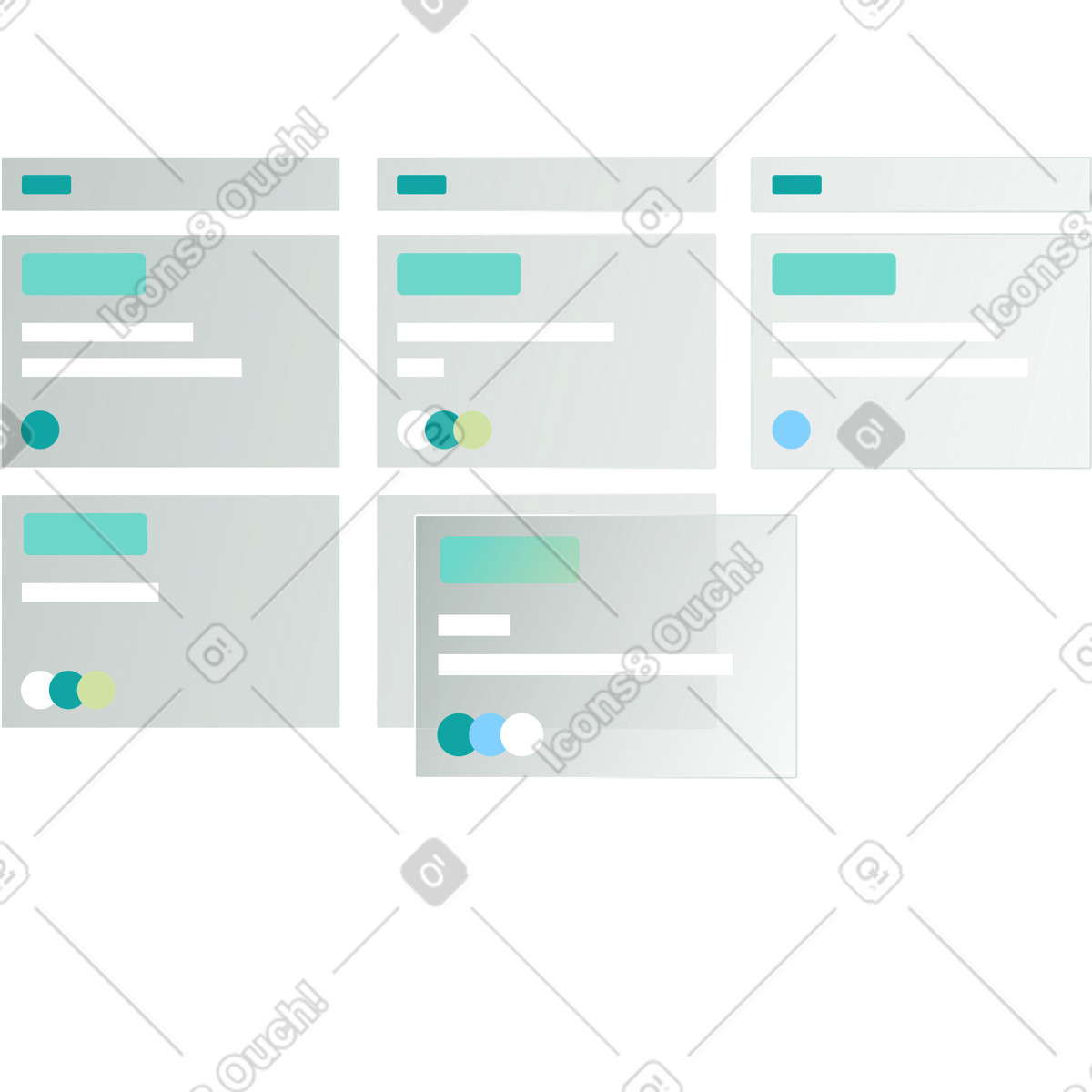 Aufgabentafel-Illustration im Office-Stil als Download in PNG, SVG