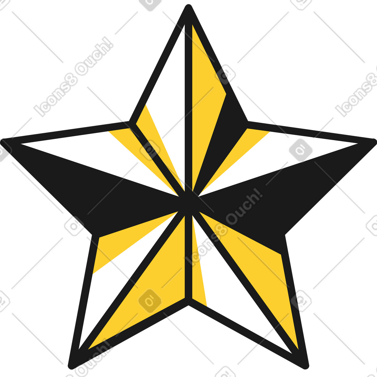 Weihnachtsstern-Illustration im Taxi-Stil als Download in PNG, SVG