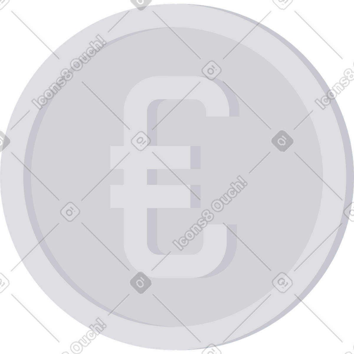Münze-Illustration im Urban-Stil als Download in PNG, SVG