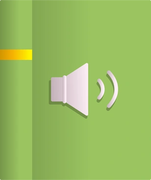 A speaker icon on a green background - Silky style illustration